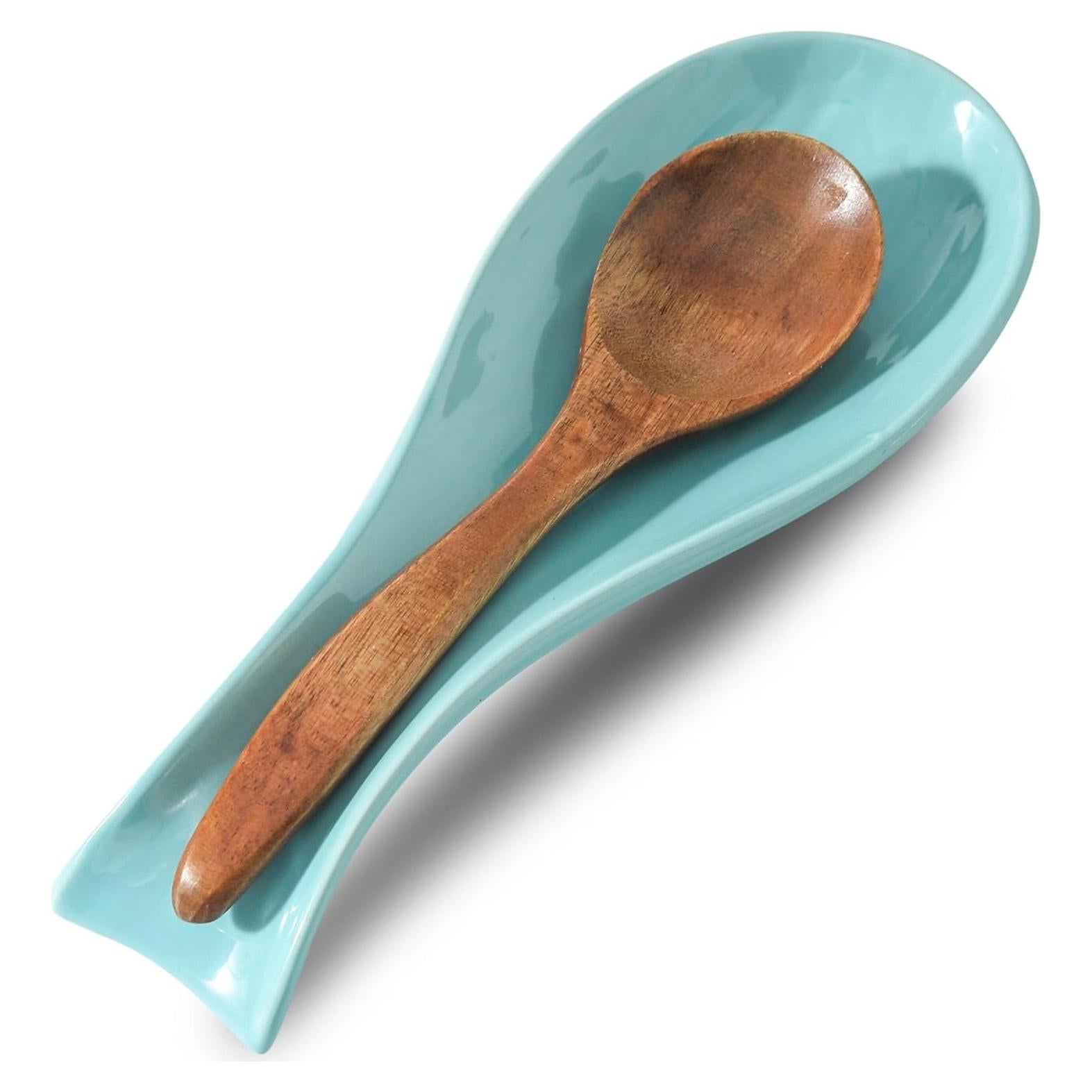 Soporte de Cuchara Cerámica Tikooere 22.1 cm Turquesa
