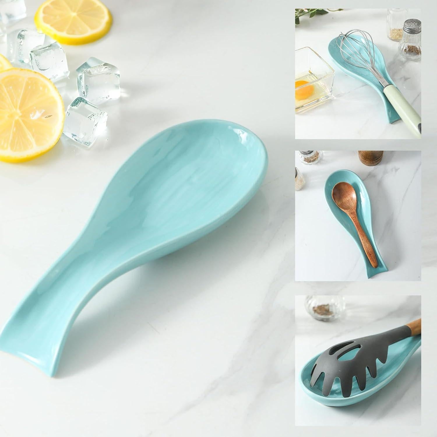 Soporte de Cuchara Cerámica Tikooere 22.1 cm Turquesa