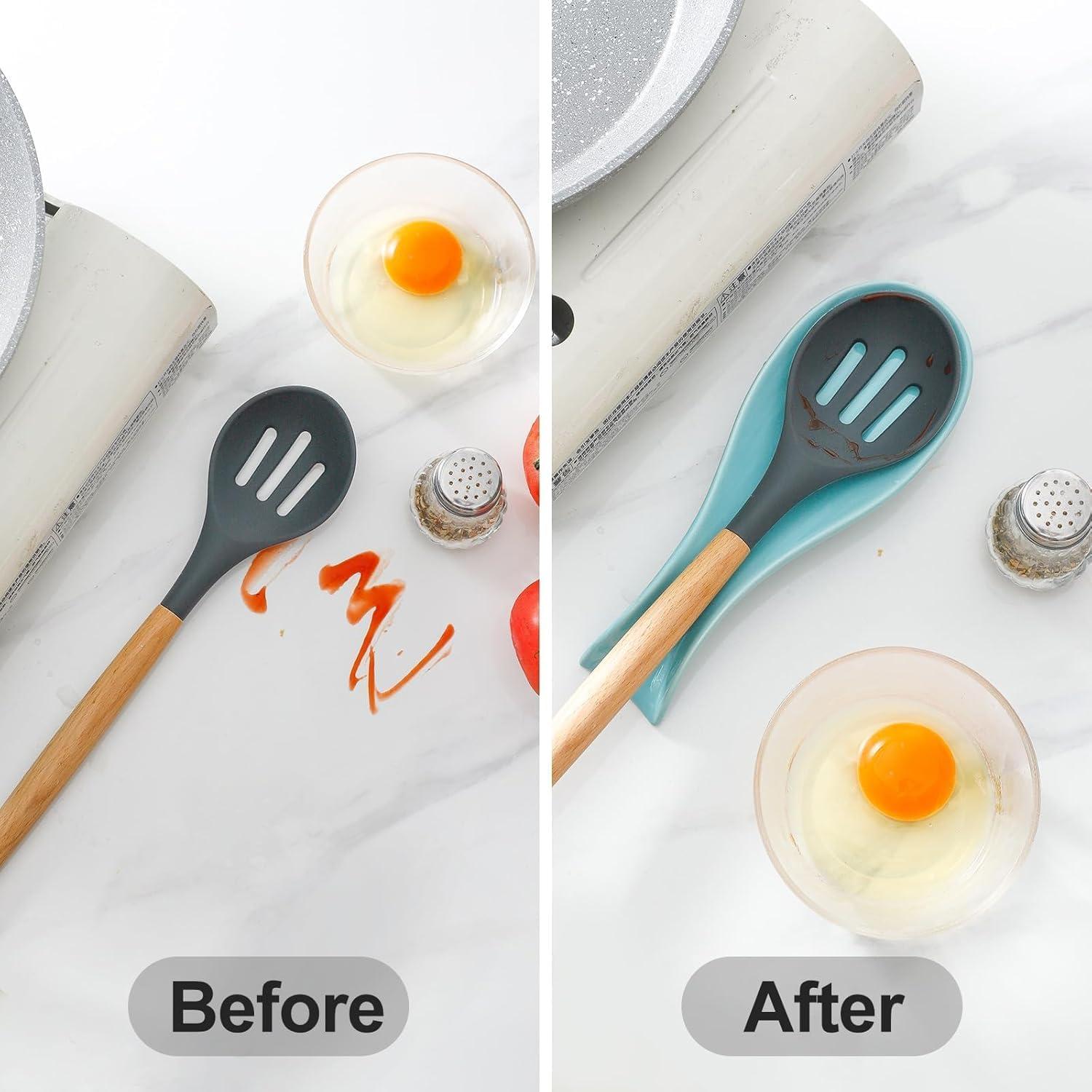 Soporte de Cuchara Cerámica Tikooere 22.1 cm Turquesa