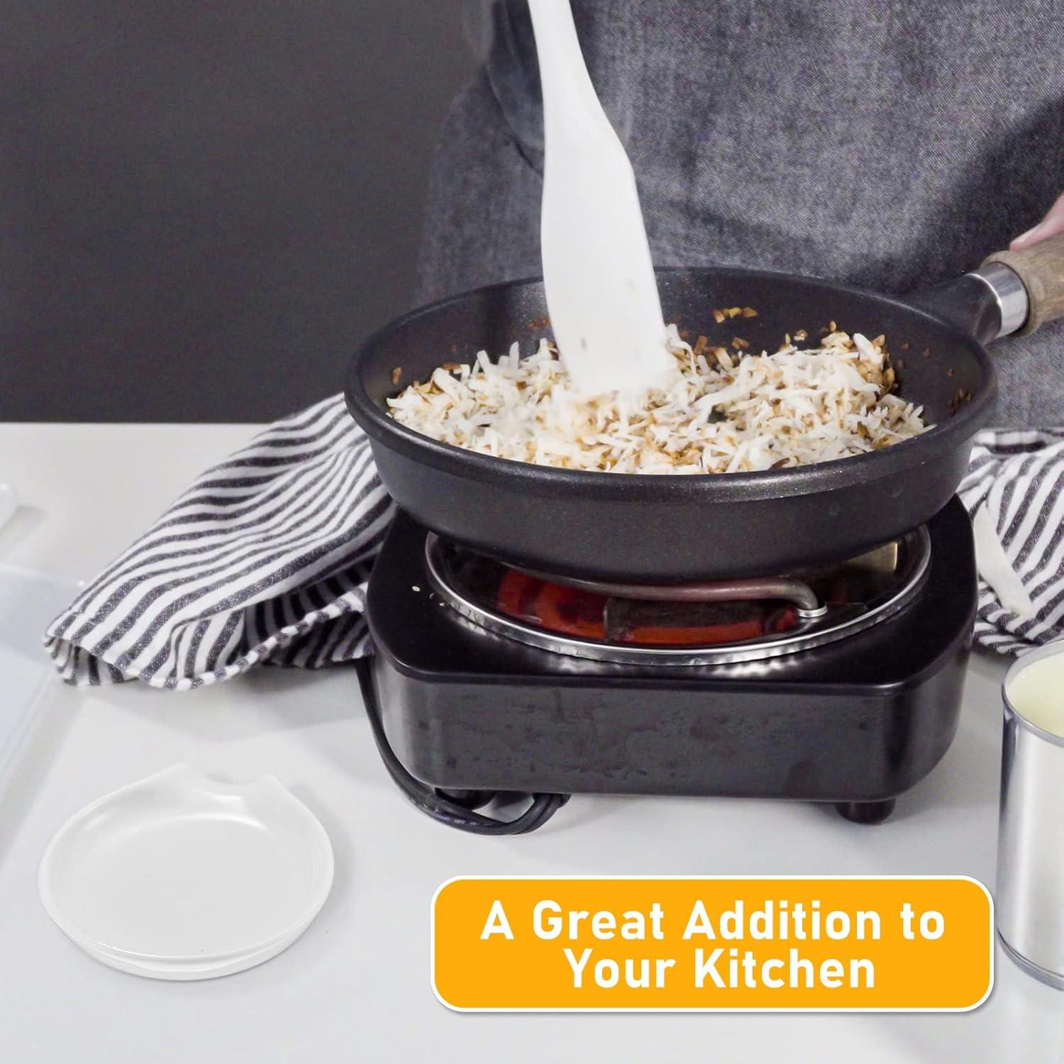 Soporte de Cuchara Cerámica Irenare 12 Pcs Blanco 9.5x9x1.6cm