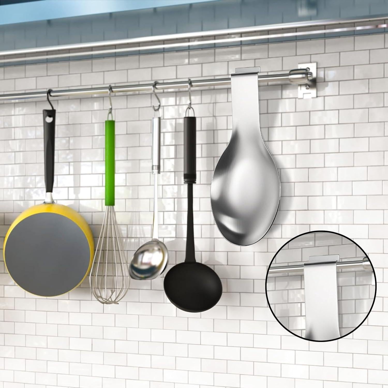 Soportes para Cucharas ELFULLY Acero Inoxidable 8 Piezas