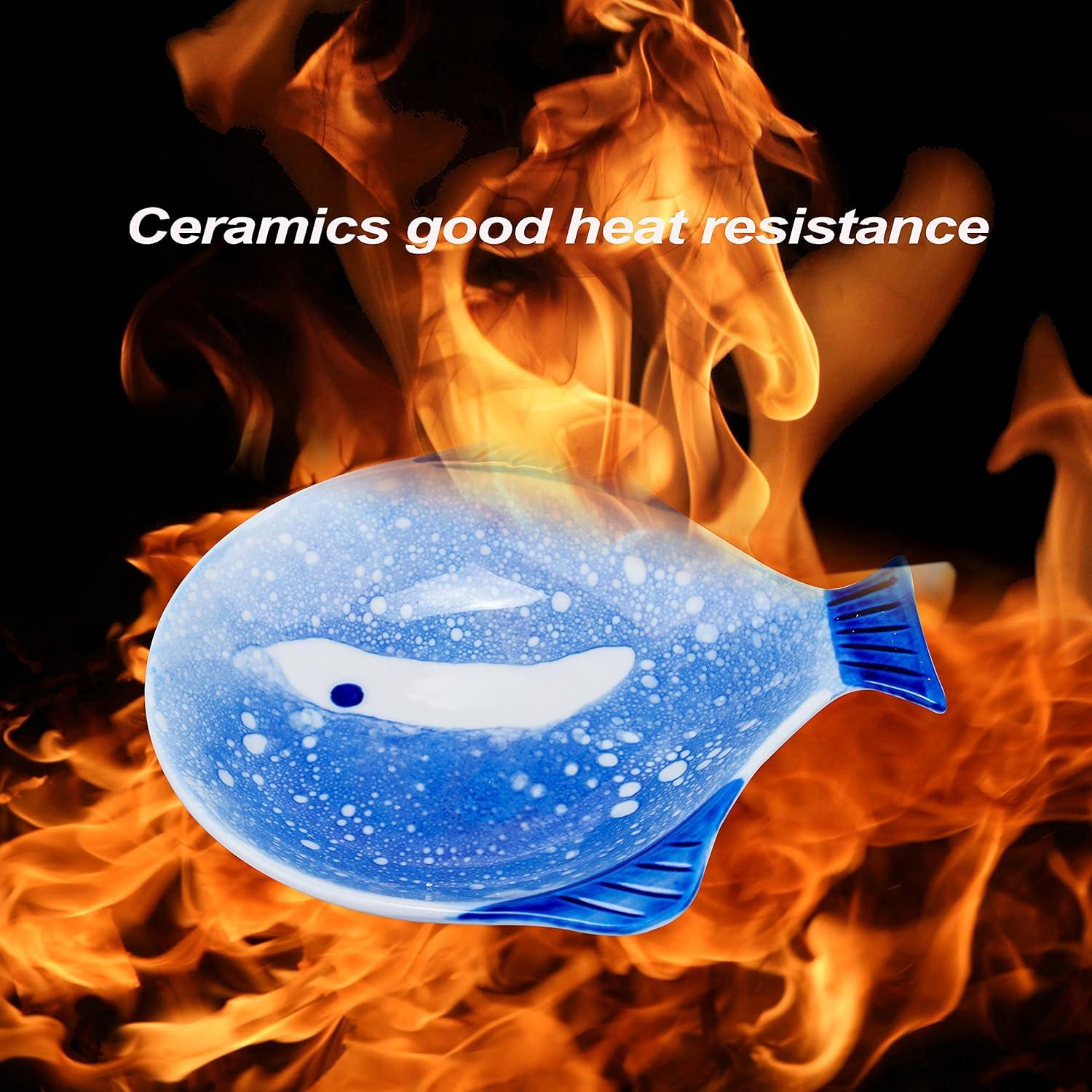 Juego de 2 Soportes de Cuchara Cerámica HPYNPES 16x13.5 cm