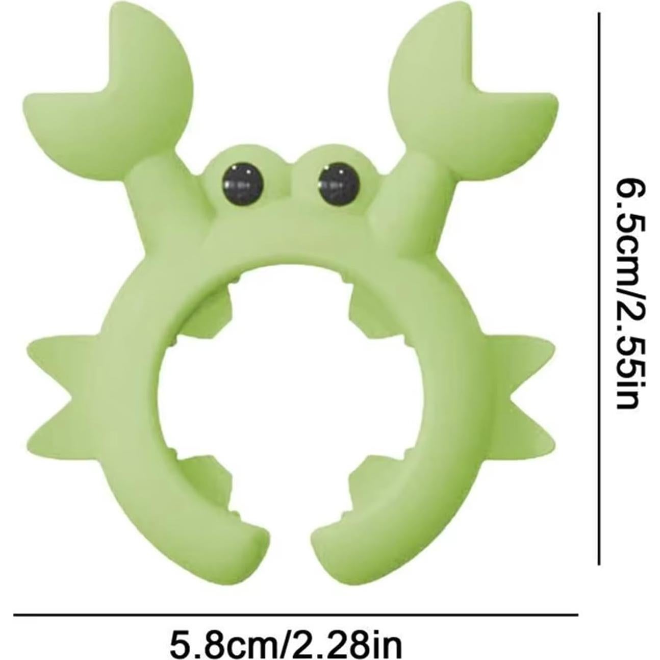 Soporte de Cuchara de Silicona HeartYue en Forma de Cangrejo - 6 Piezas