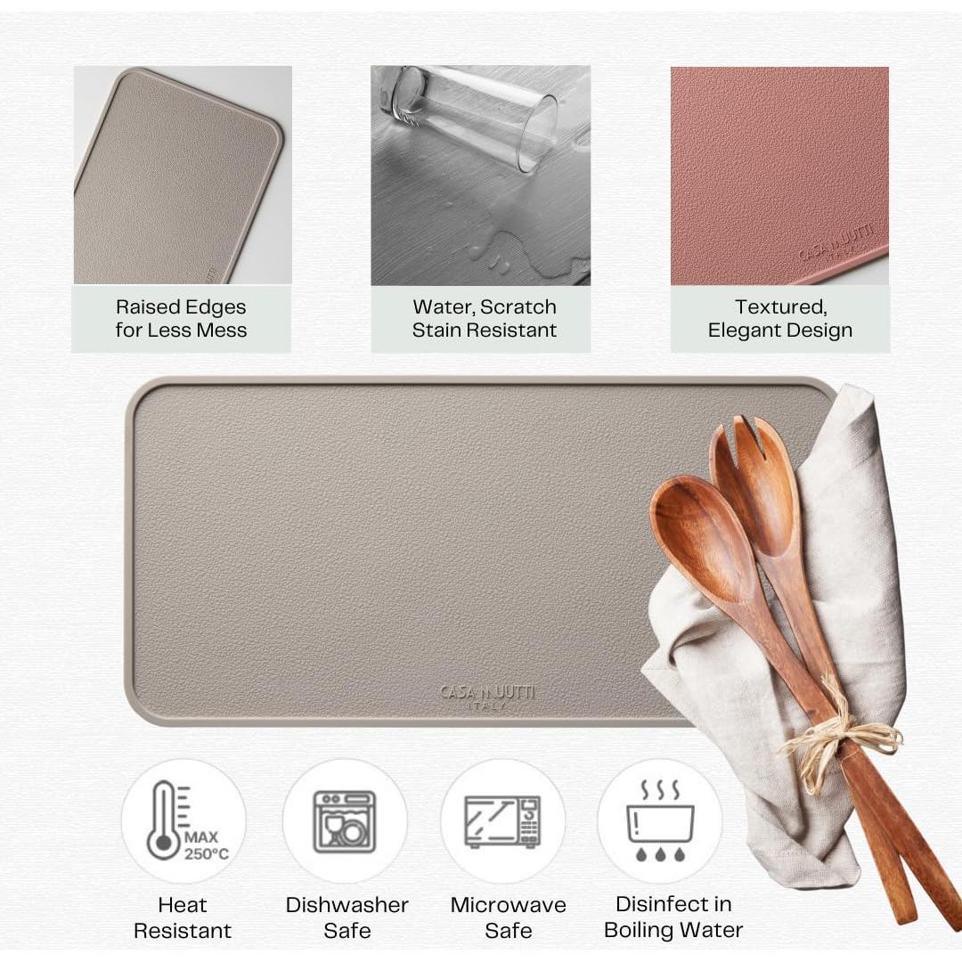 Alfombrilla de Silicona CASA MUUTTI 39x19 cm Gris Cálido