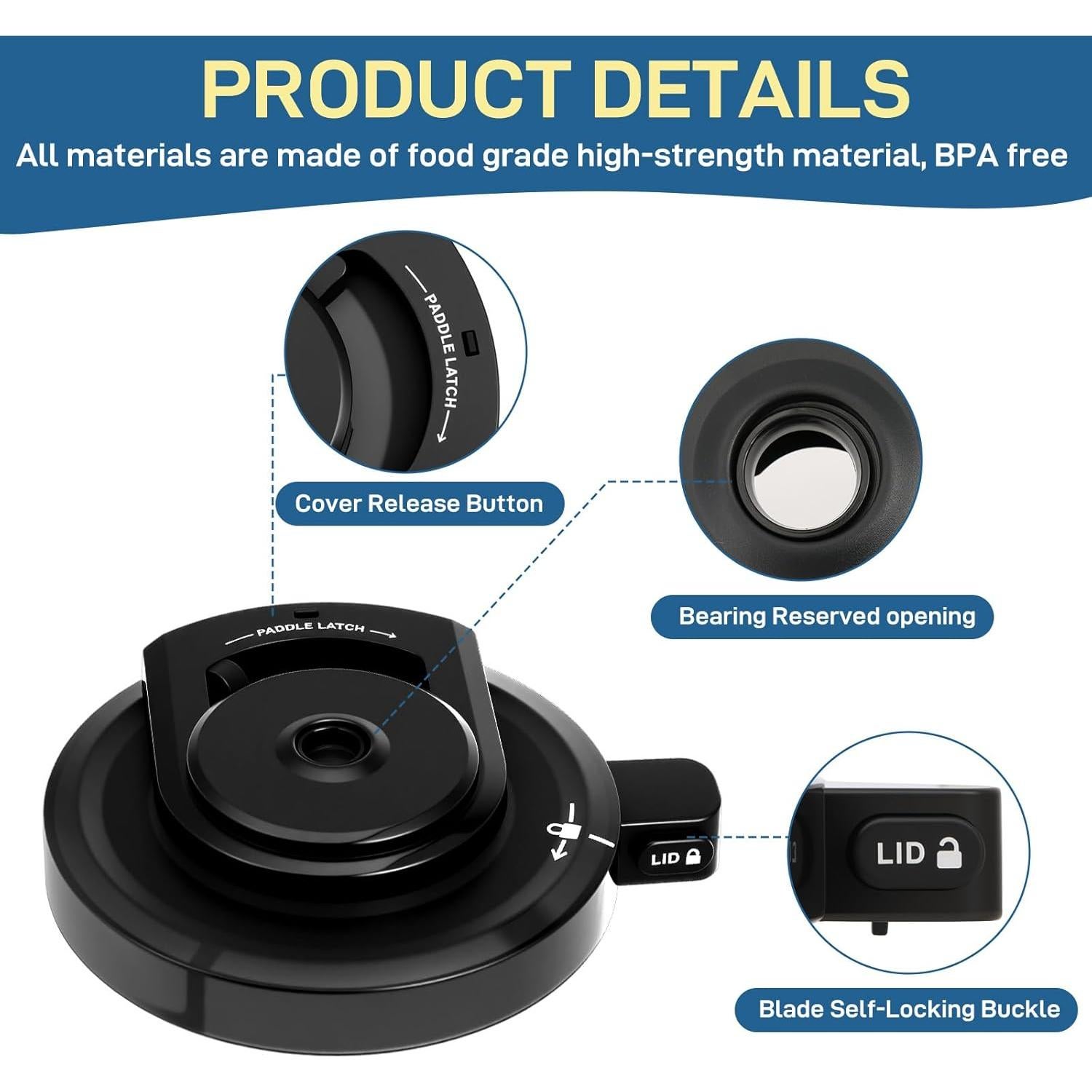 Tapa del Tazón Exterior Ninja NC301 - Policarbonato BPA Free