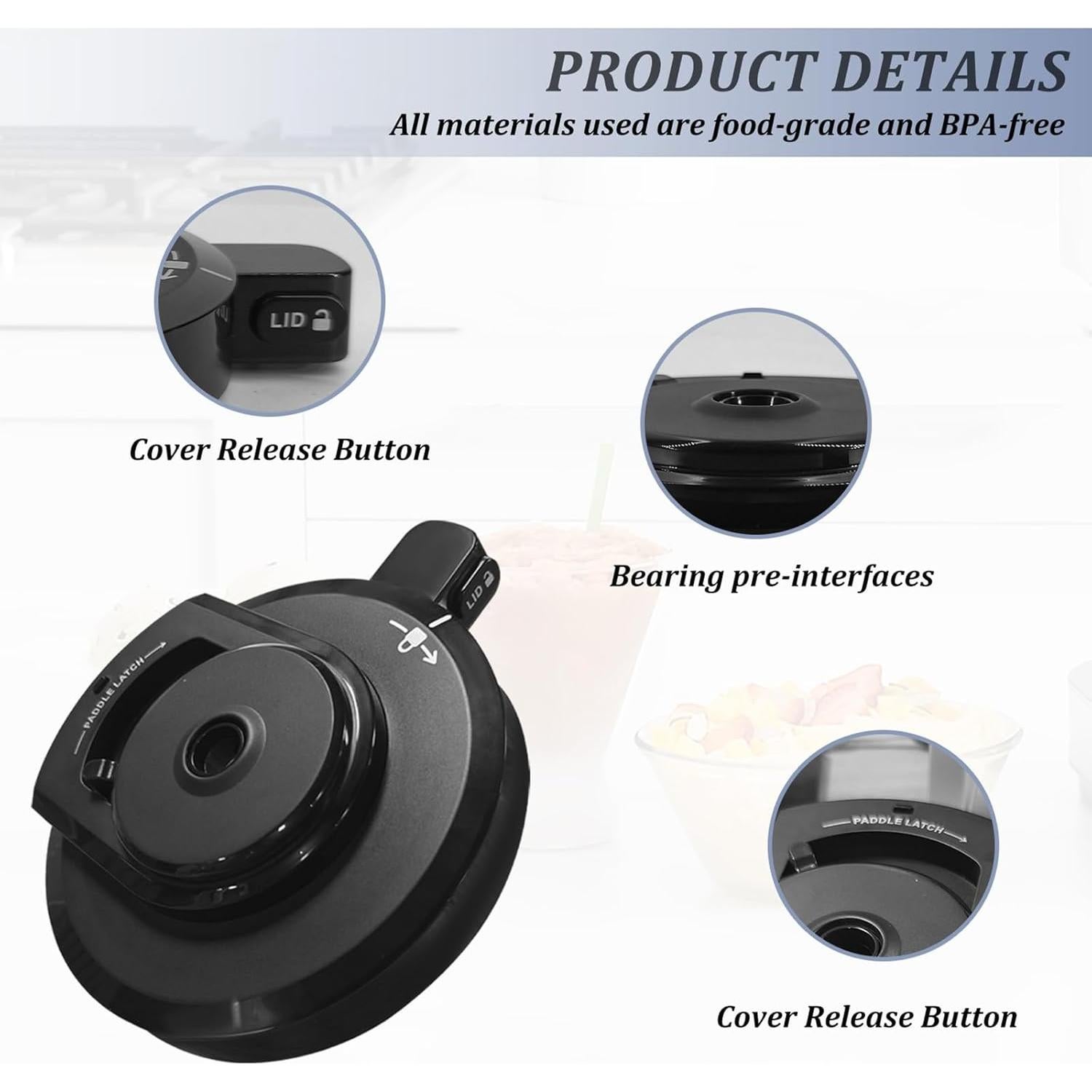 Tapa de Repuesto para Tazón Ninja CREAMi - Compatible NC299AMZ, NC300, NC301