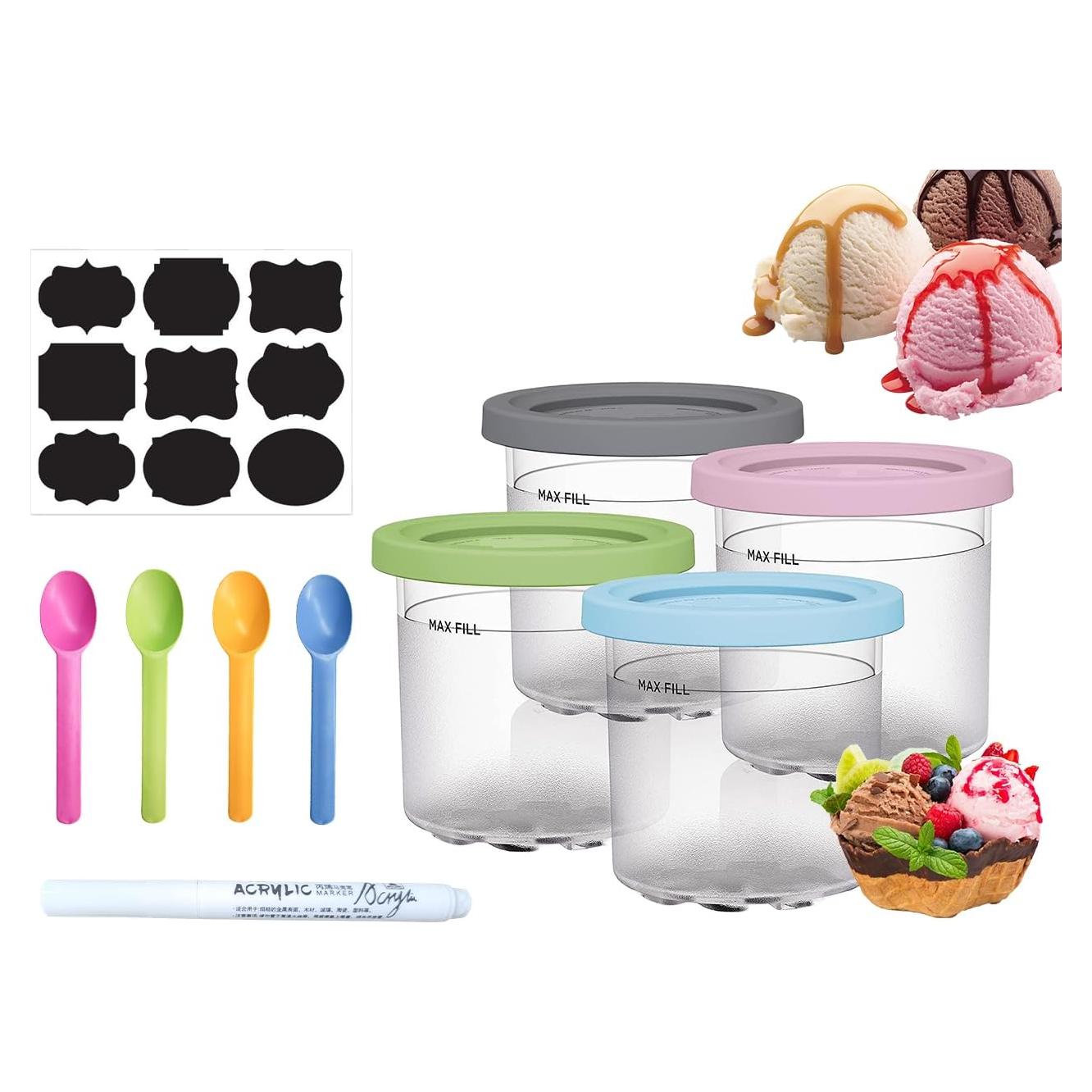 Contenedores de Helado Litex Ninja Creami 4 Pints Reutilizables