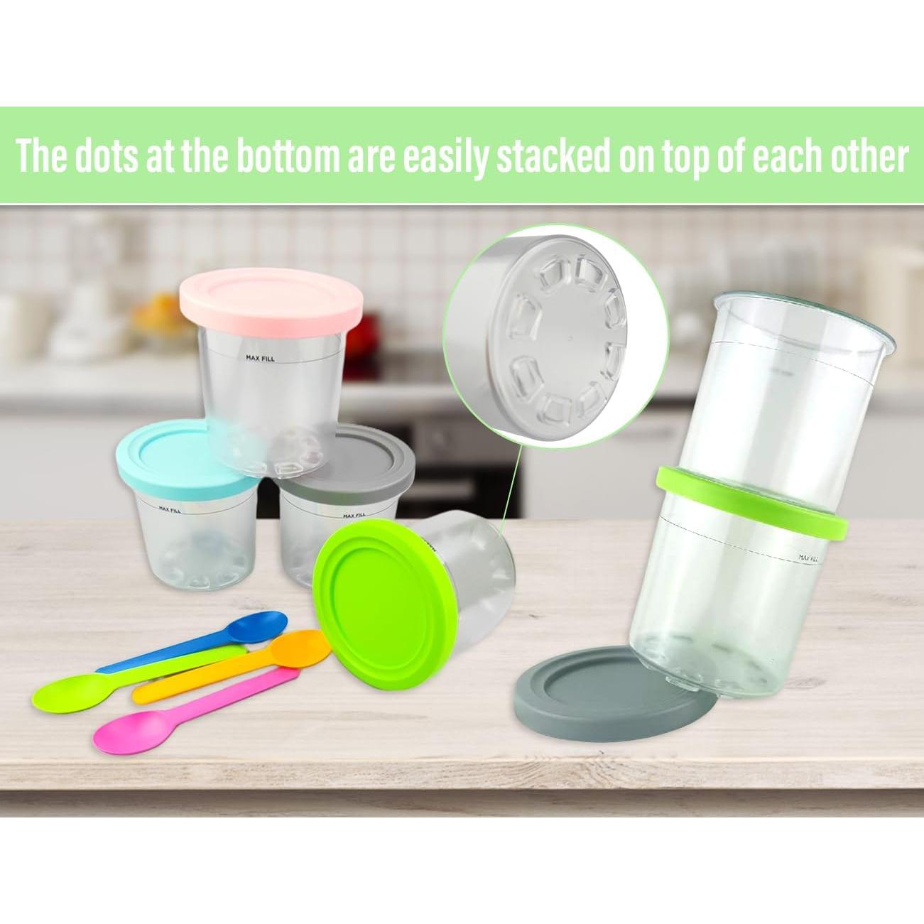 Contenedores de Helado Litex Ninja Creami 4 Pints Reutilizables