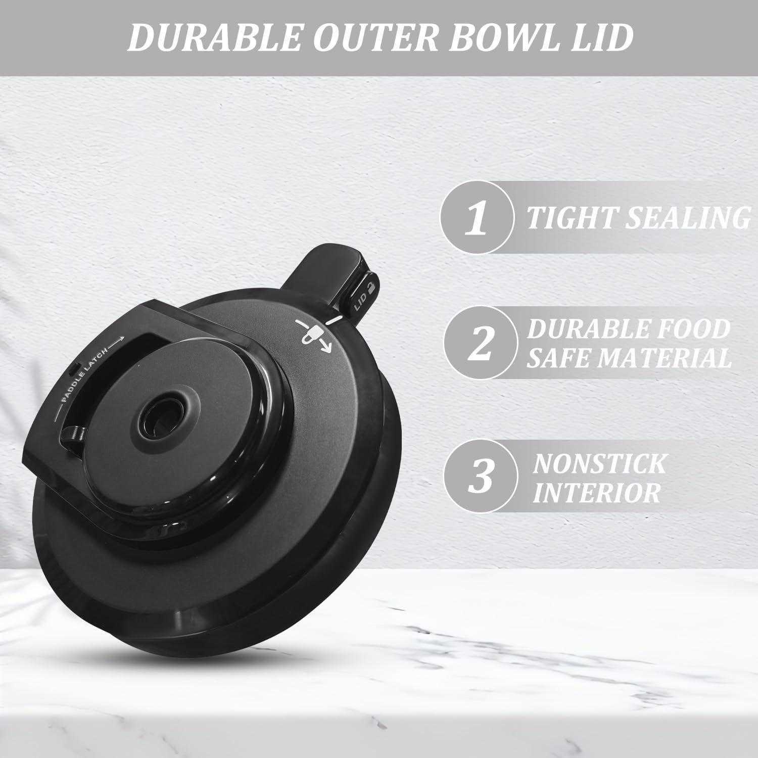 Tapa de Tazón Exterior Ninja Creami EROCK MN8269 Apta para Lavavajillas