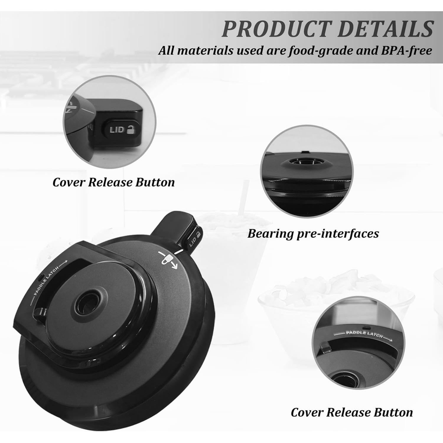 Tapa de Tazón Exterior Ninja Creami EROCK MN8269 Apta para Lavavajillas