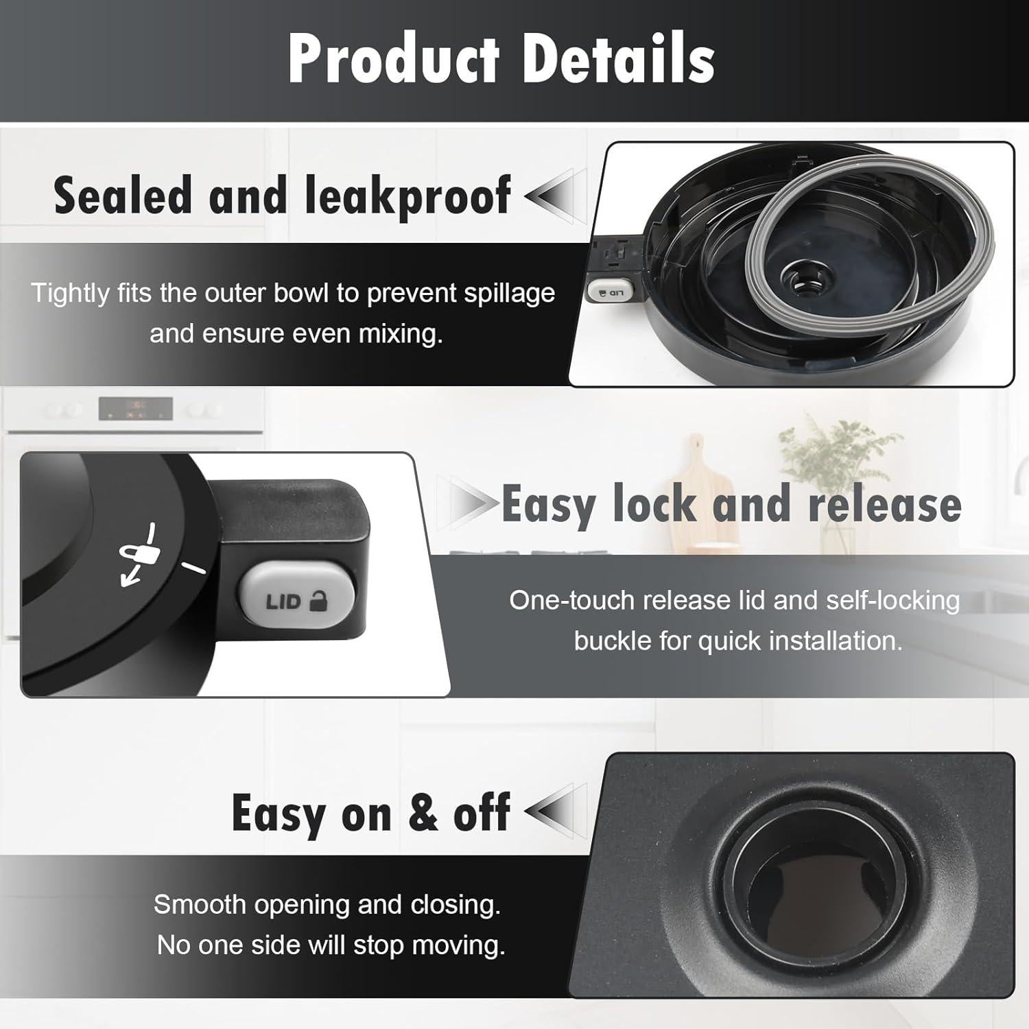 Tapa de Tazón Externo Ninja CREAMi NC500 NC501 Repuesto