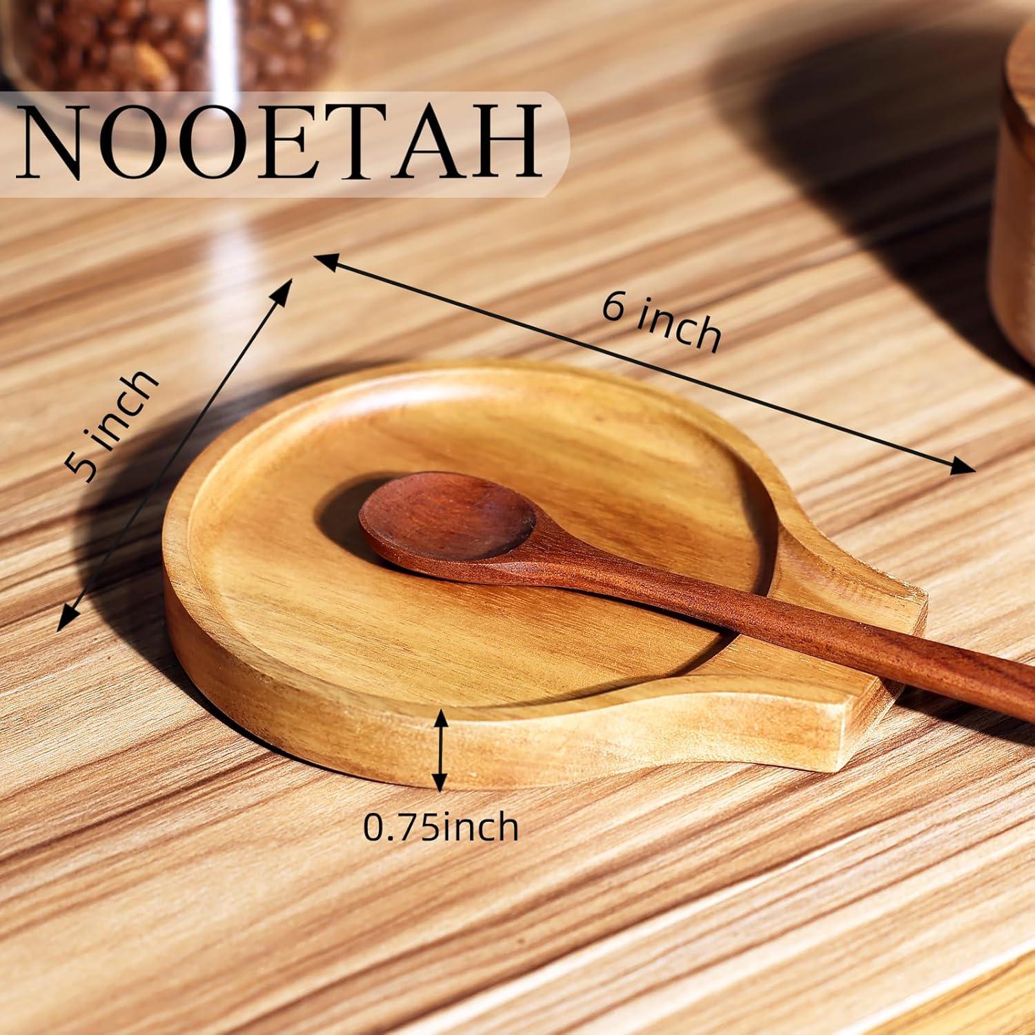 Soporte para Cucharas de Madera de Acacia NOOETAH 15.5x13 cm