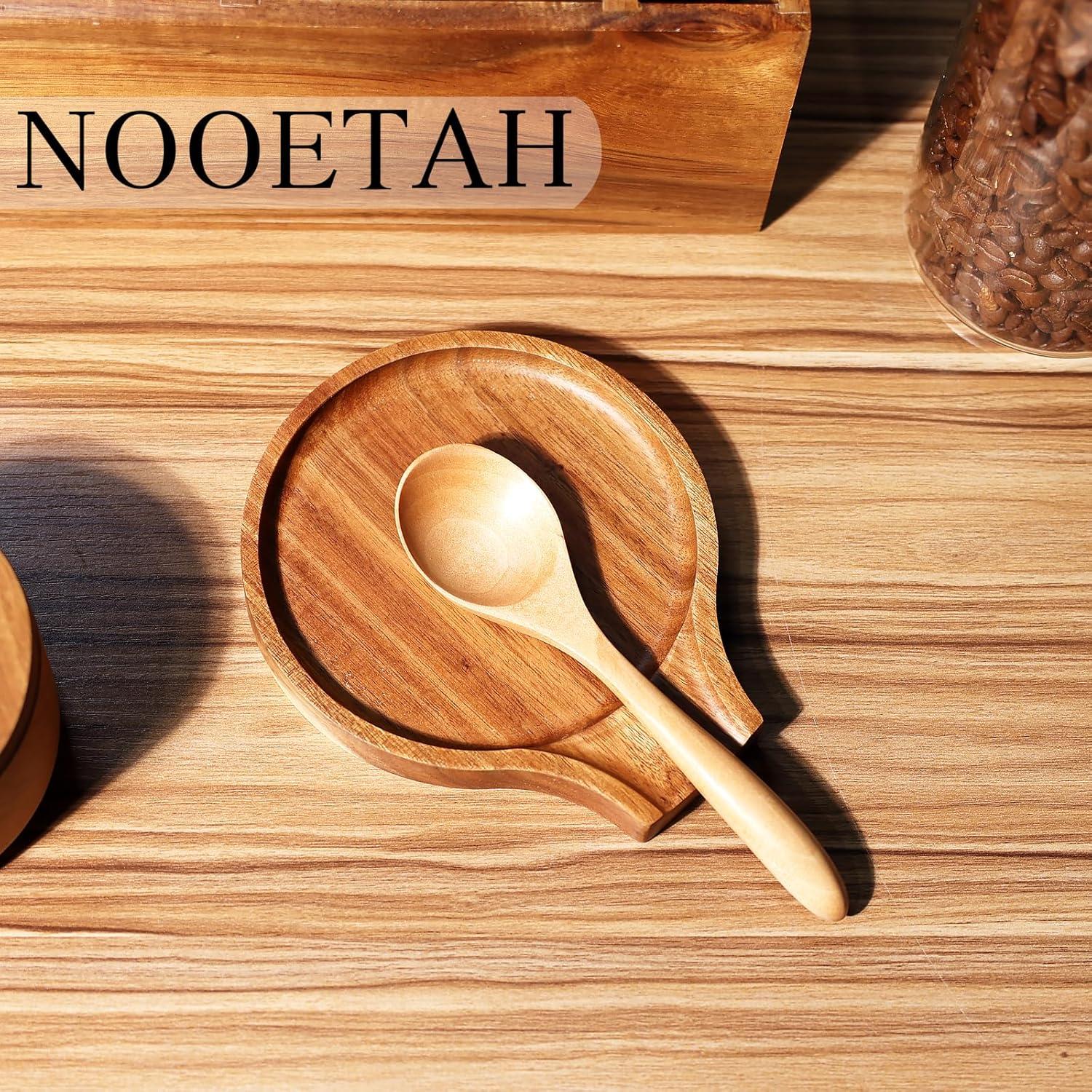 Soporte para Cucharas de Madera de Acacia NOOETAH 15.5x13 cm