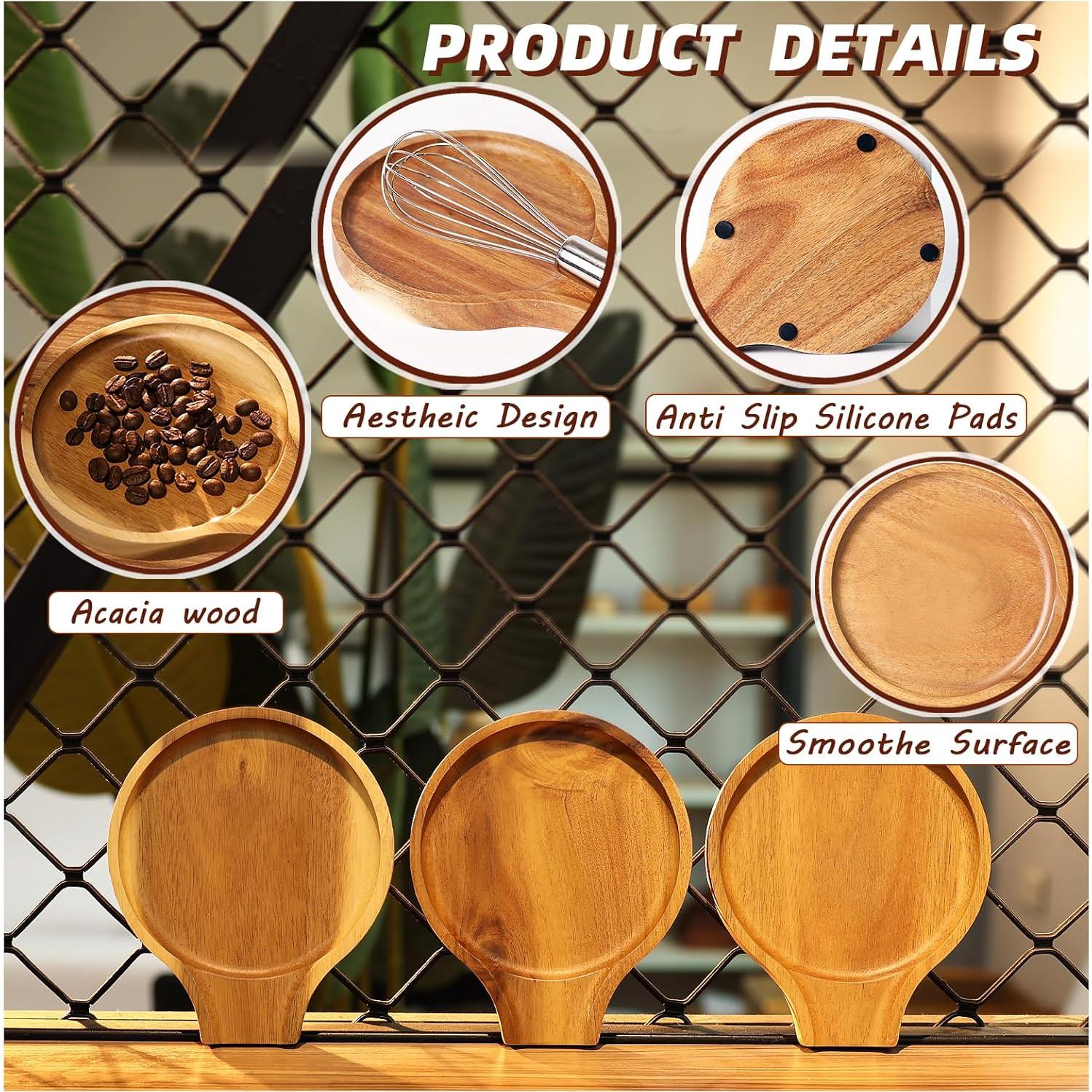 Soporte para Cucharas de Madera de Acacia NOOETAH 15.5x13 cm