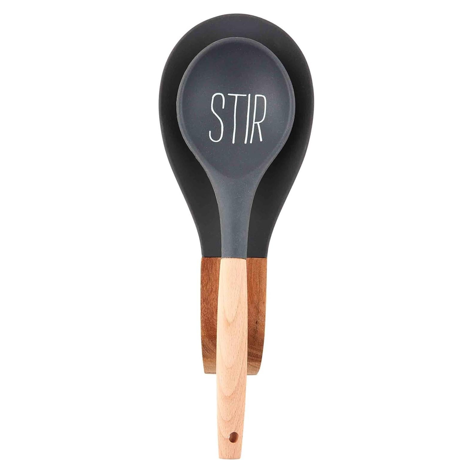 Conjunto de Reposapucheros de Silicona y Madera Mud Pie 22 cm