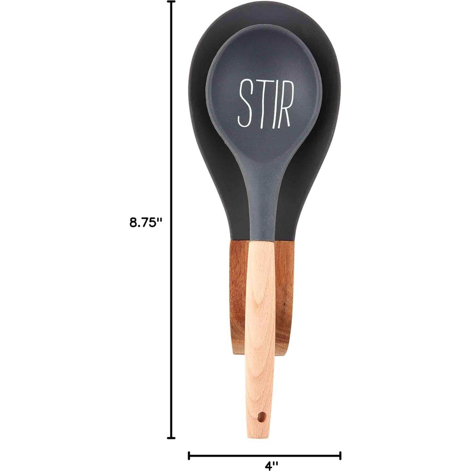 Conjunto de Reposapucheros de Silicona y Madera Mud Pie 22 cm