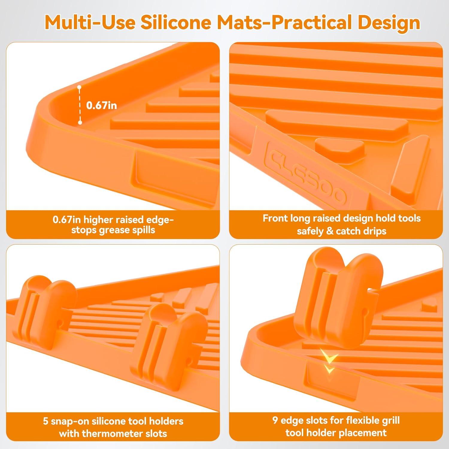 Alfombrilla de Silicona CLESOO 40.64x30.68 cm Resistente al Calor