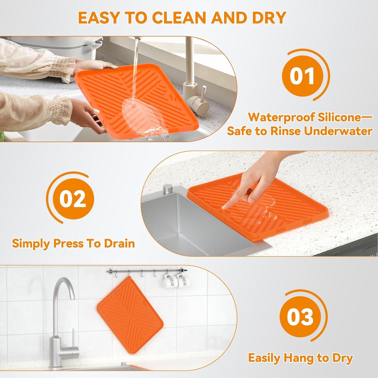 Alfombrilla de Silicona CLESOO 40.64x30.68 cm Resistente al Calor