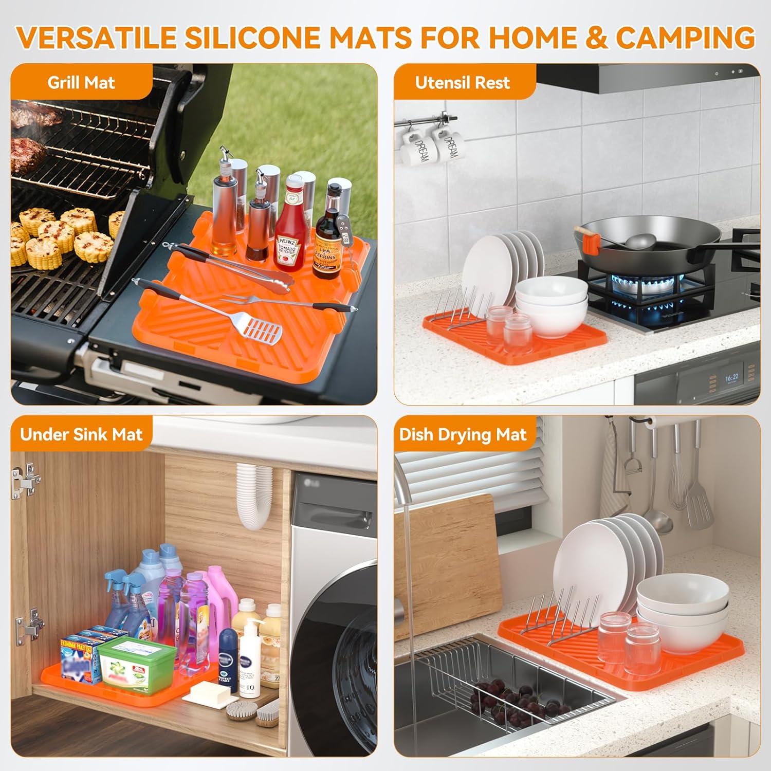 Alfombrilla de Silicona CLESOO 40.64x30.68 cm Resistente al Calor