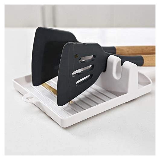 Soporte para Utensilios con Almohadilla de Goteo LifeMadeEZ - Antideslizante y Resistente al Calor