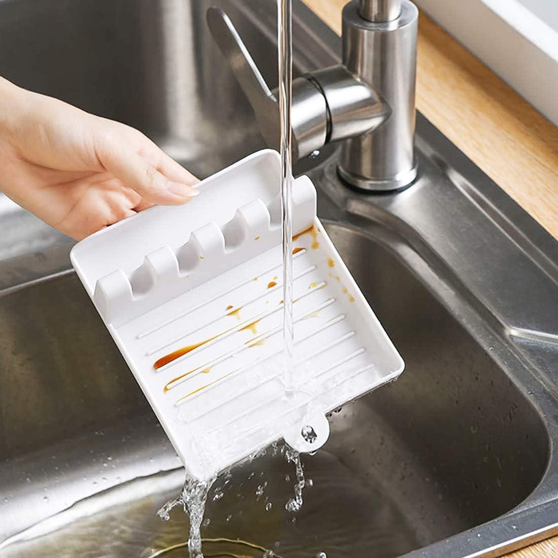 Soporte para Utensilios con Almohadilla de Goteo LifeMadeEZ - Antideslizante y Resistente al Calor