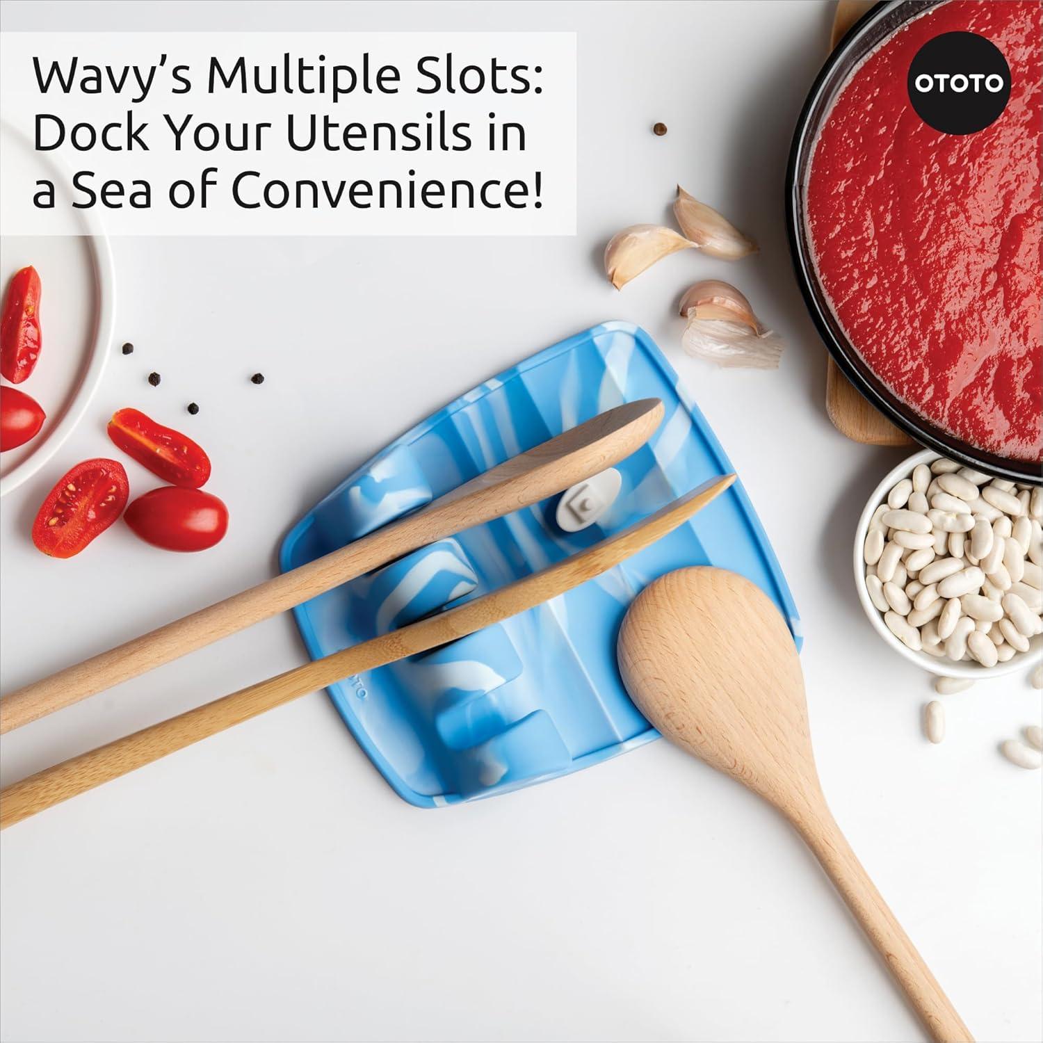 Reposacucharas de Silicona OTOTO Wavy - Soporte Cangrejo 145g