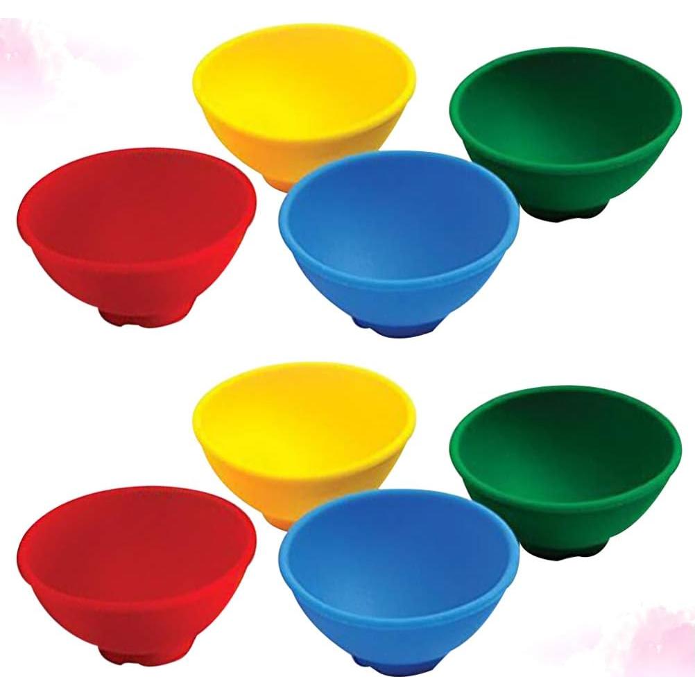 Juego de 8 Tazones de Silicona Luxshiny Multicolores 236ml