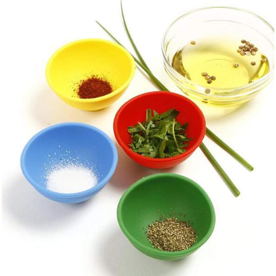 Juego de 8 Tazones de Silicona Luxshiny Multicolores 236ml