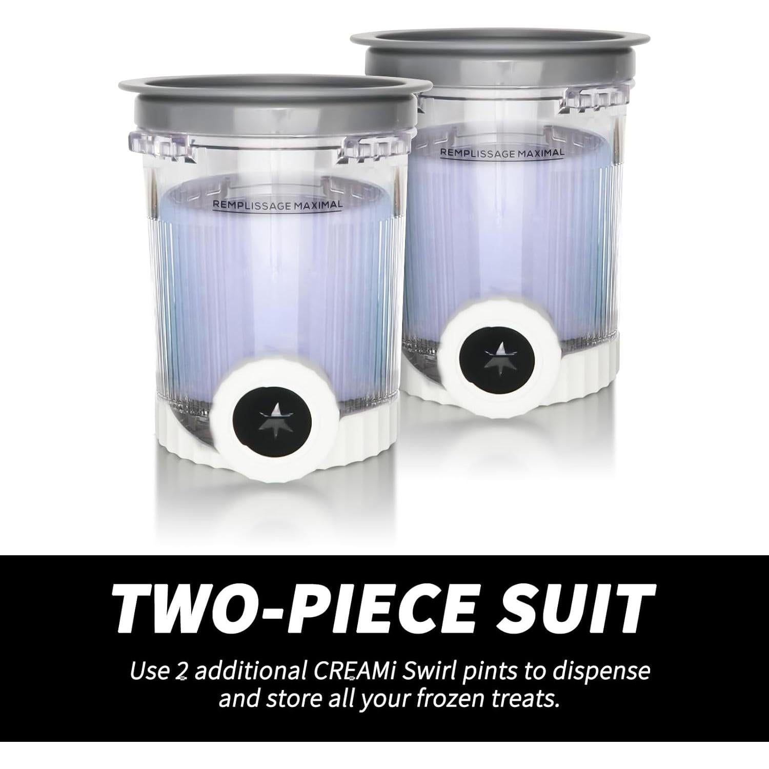 Paquete de 2 Pintas de Helado Ninja Swirl NC700 - Sin BPA