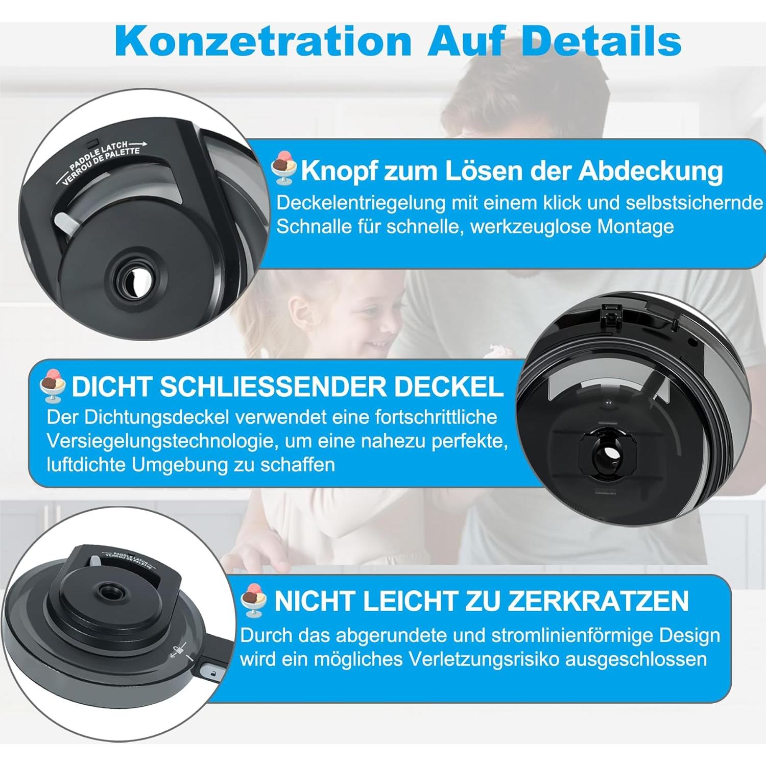 Tapa de tazón exterior Ninja Creami NC301 - Repuesto de alta calidad