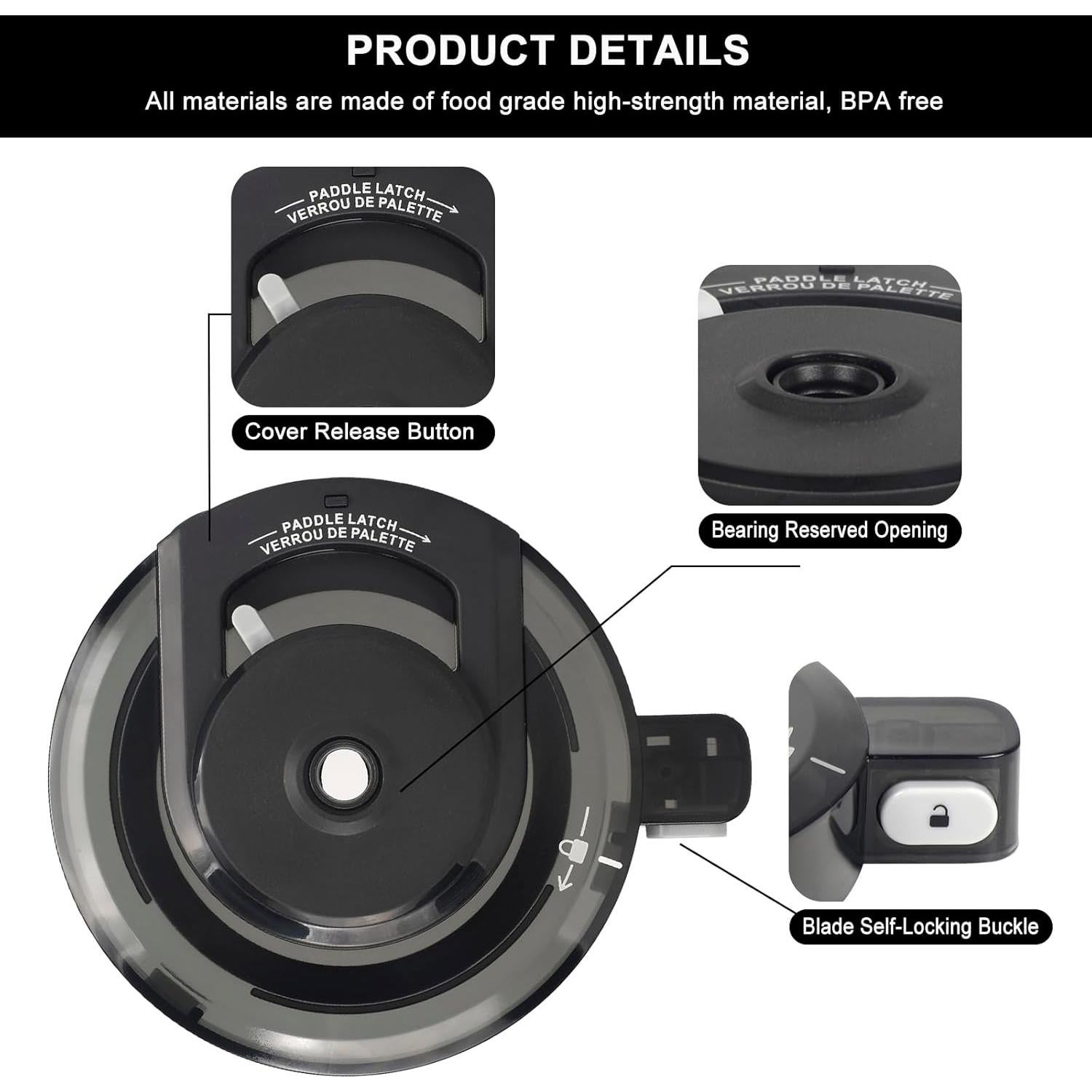 Tapa de tazón exterior Ninja Creami NC299AMZ/NC300/NC301 - Repuesto