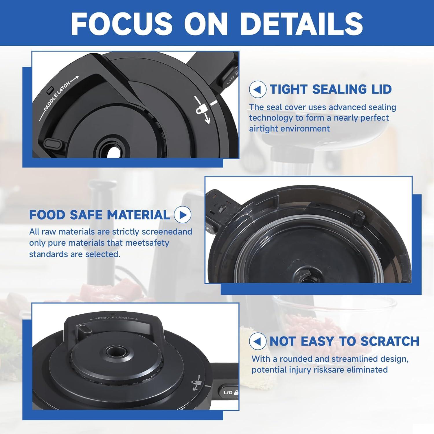 Tapa y Paleta de Tazón Exterior Psasrm para Ninja CREAMi Deluxe