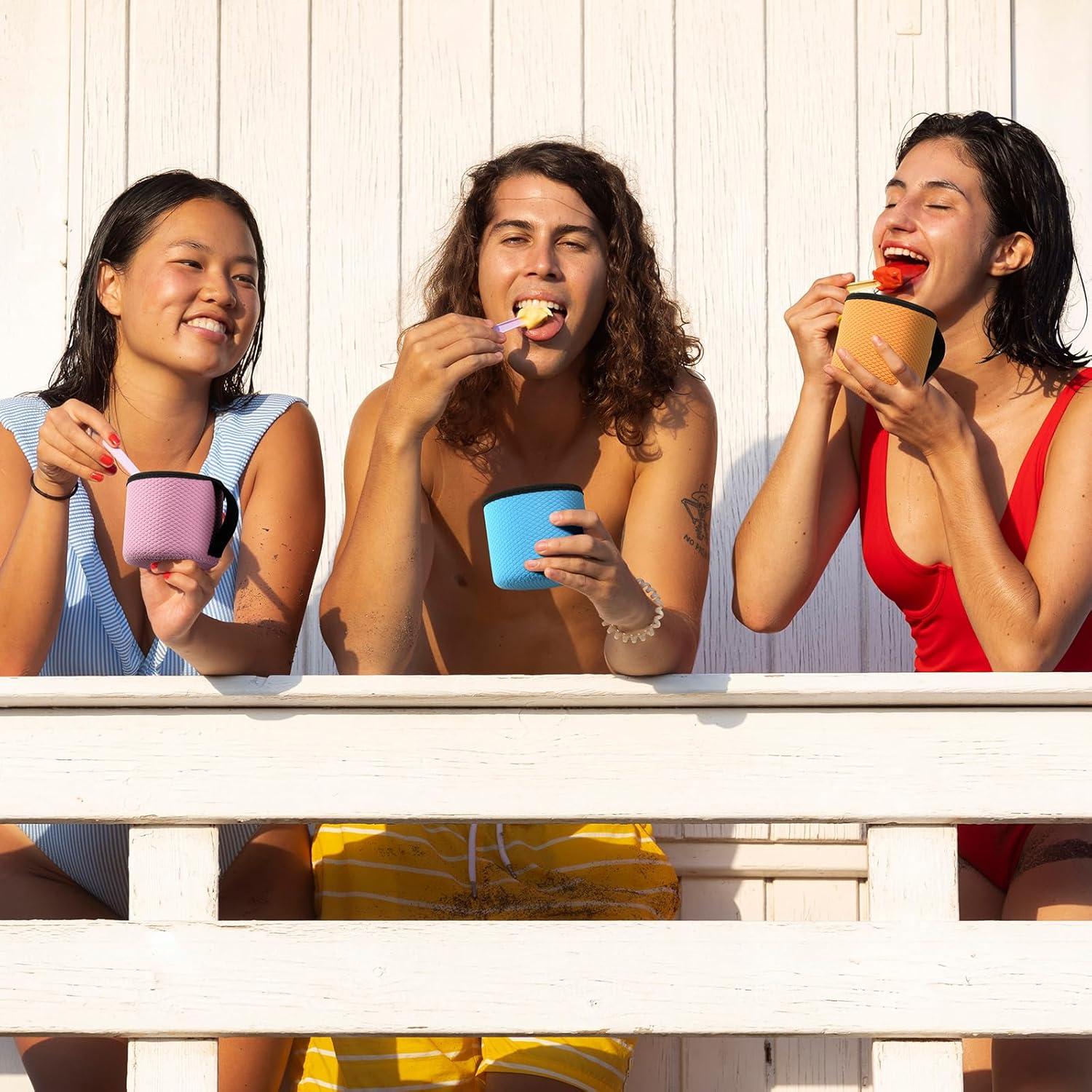 Funda de Neopreno Beautyflier para Helado 16oz 4PCS Multicolor