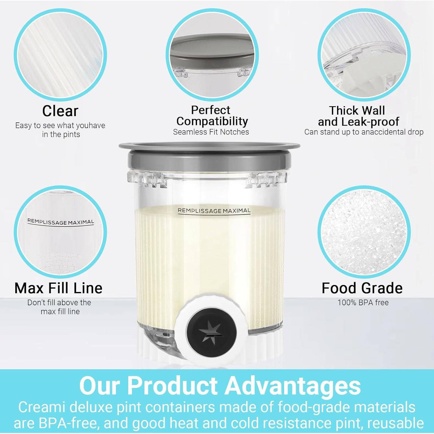 Paquete de 2 Contenedores de 473ml Ninja Creami NC700