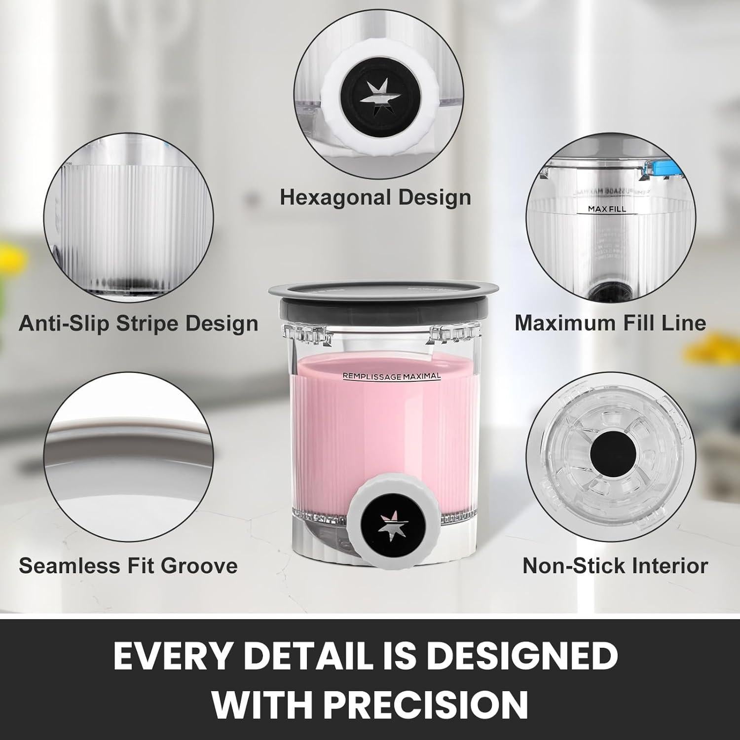 Contenedores Reemplazo Ninja Creami Pint - 3 Piezas Grado Alimenticio