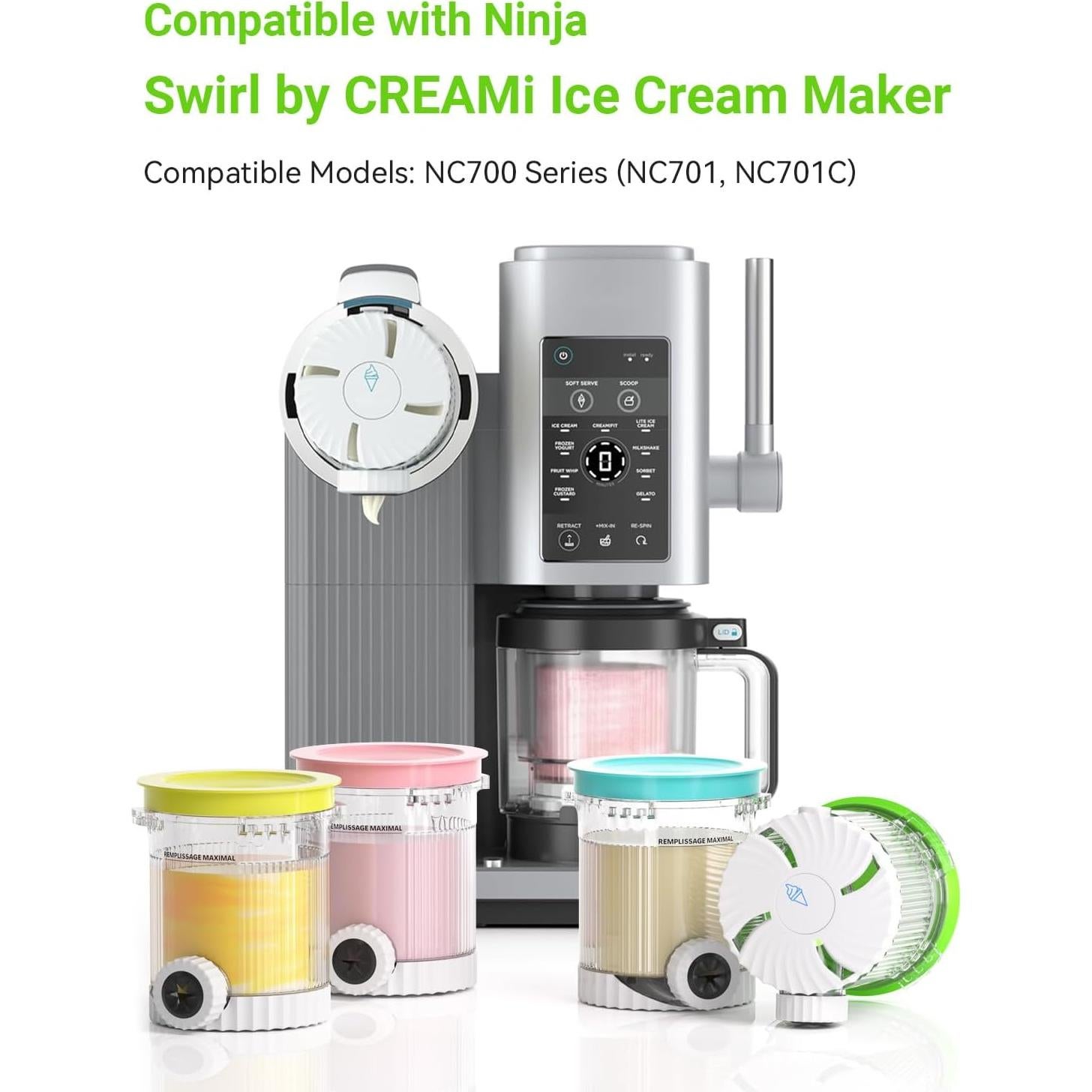 Paquete de 4 Contenedores Ninja Creami Swirl Pints NC700