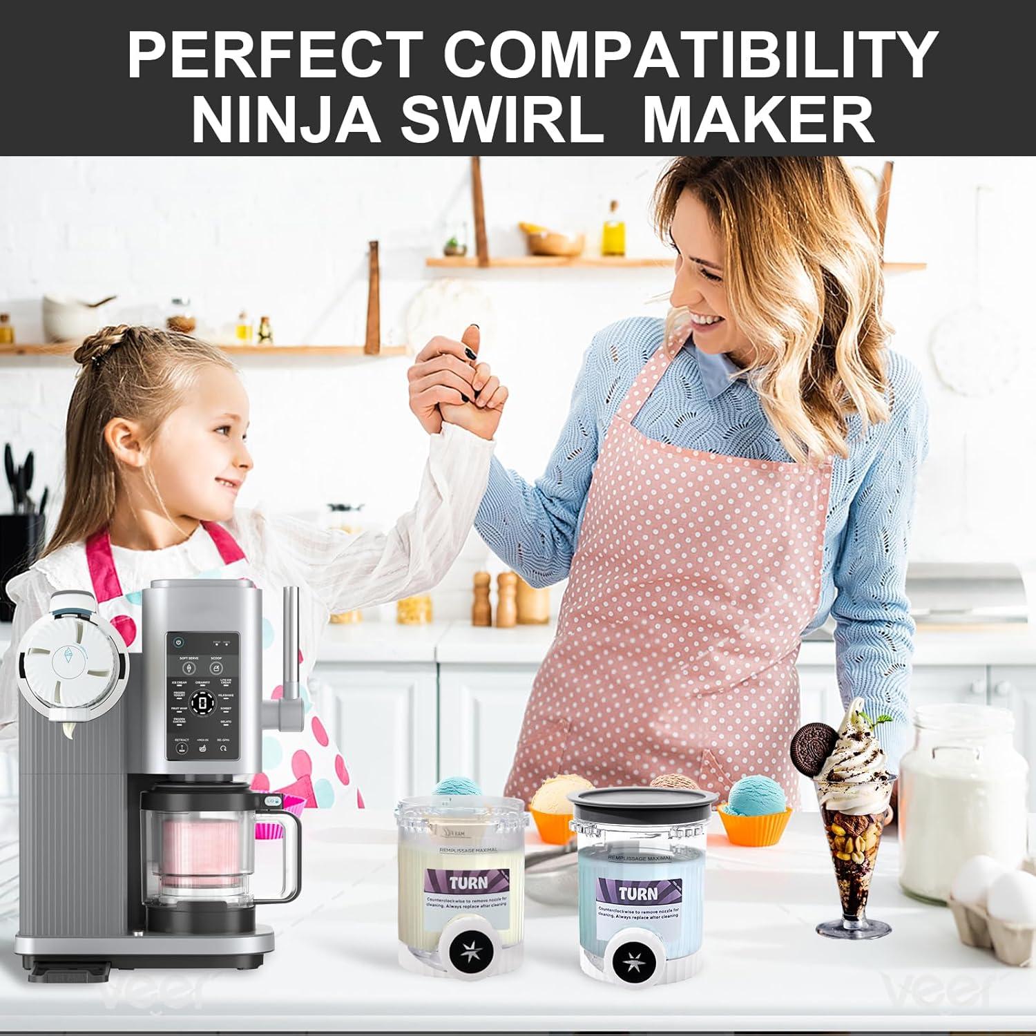 Paquete de 2 Pints y Tapas ChamThingzeal para Ninja Creami 473ml