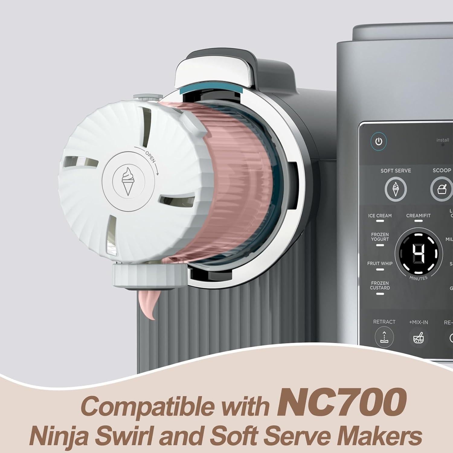 Pinturas y tapas Ninja Creami NC700 - Paquete de 4, 16 oz