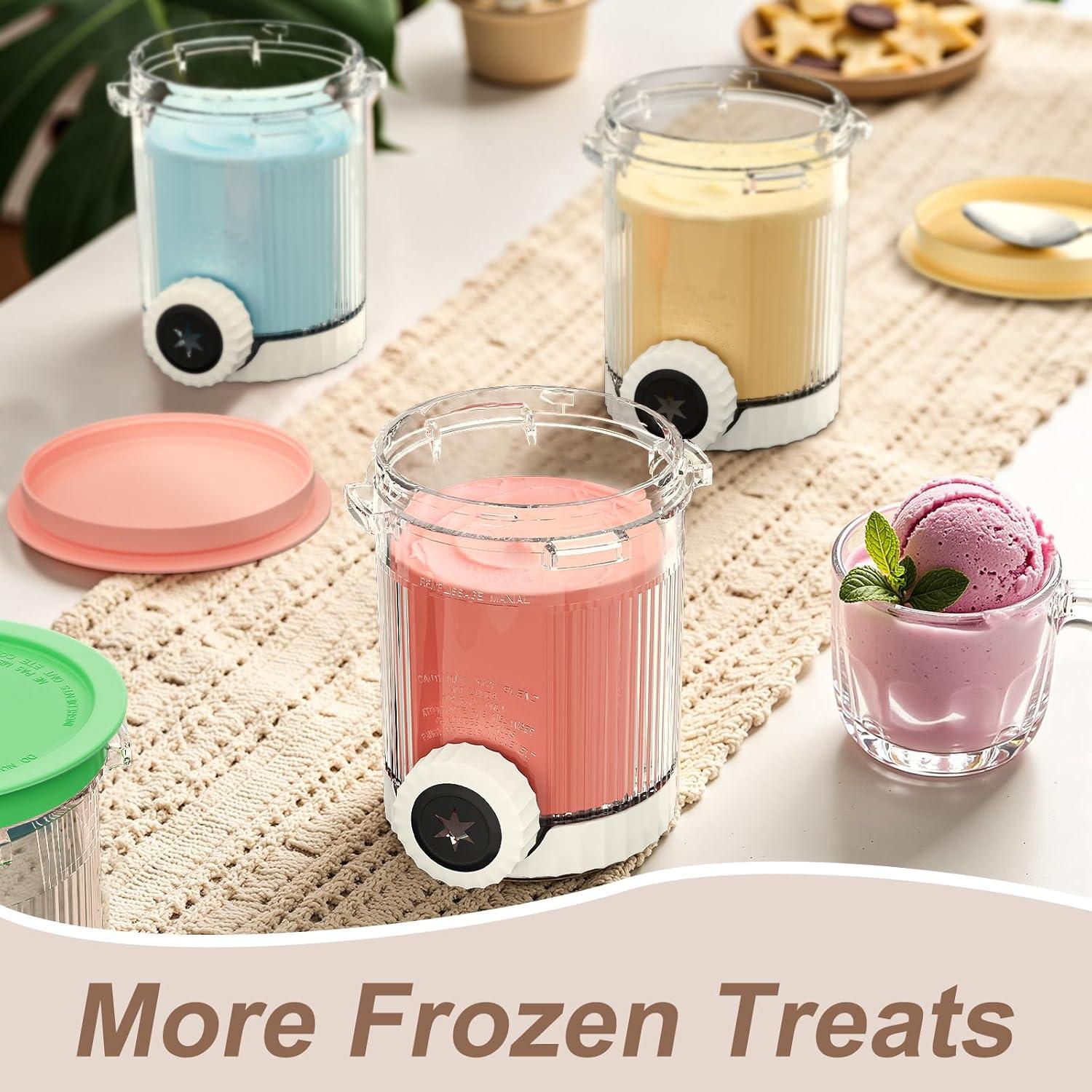 Pinturas y tapas Ninja Creami NC700 - Paquete de 4, 16 oz