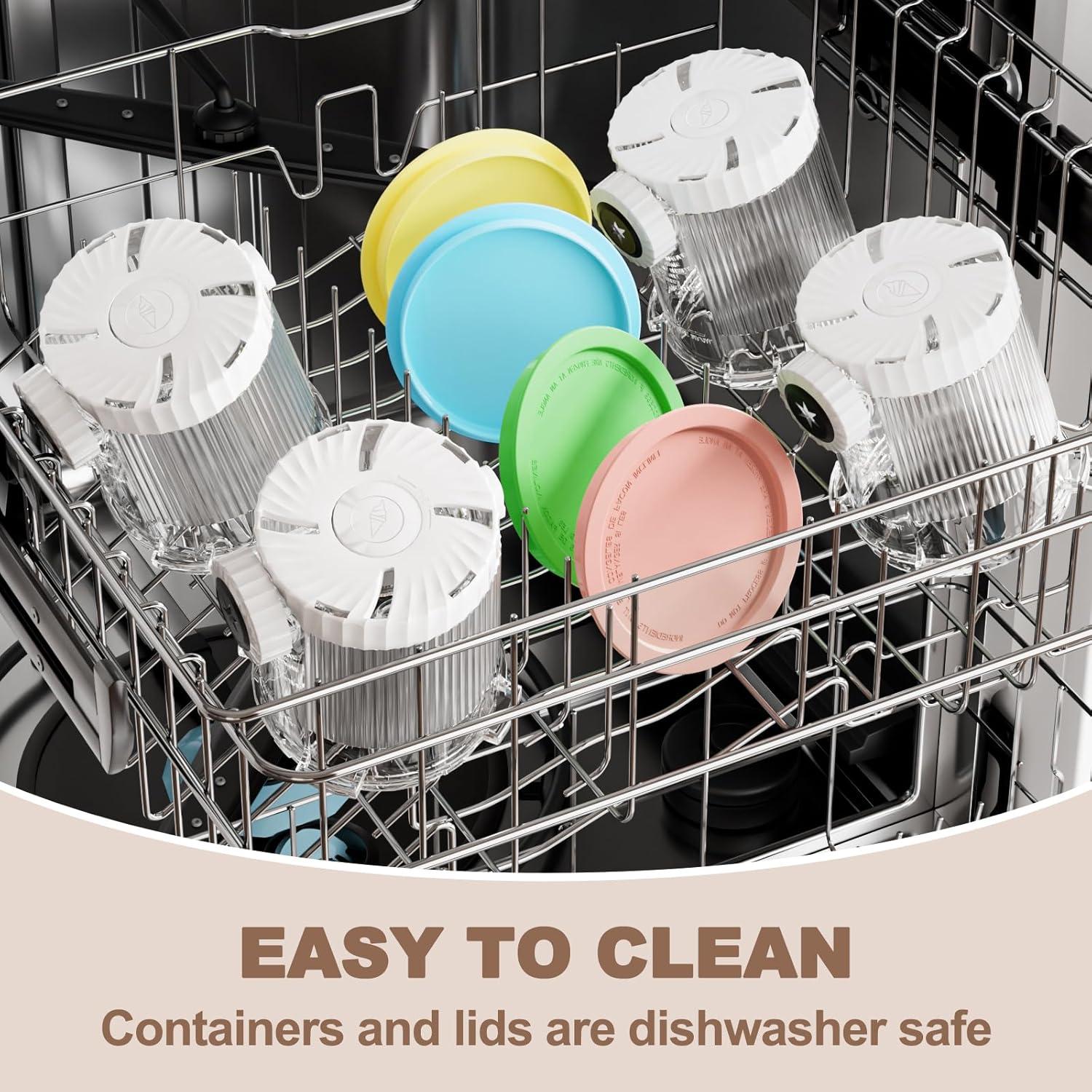 Pinturas y tapas Ninja Creami NC700 - Paquete de 4, 16 oz