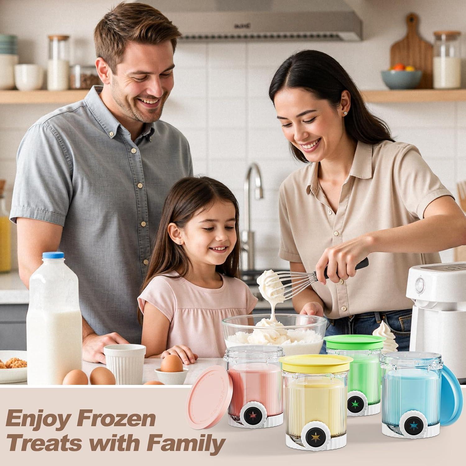 Pinturas y tapas Ninja Creami NC700 - Paquete de 4, 16 oz