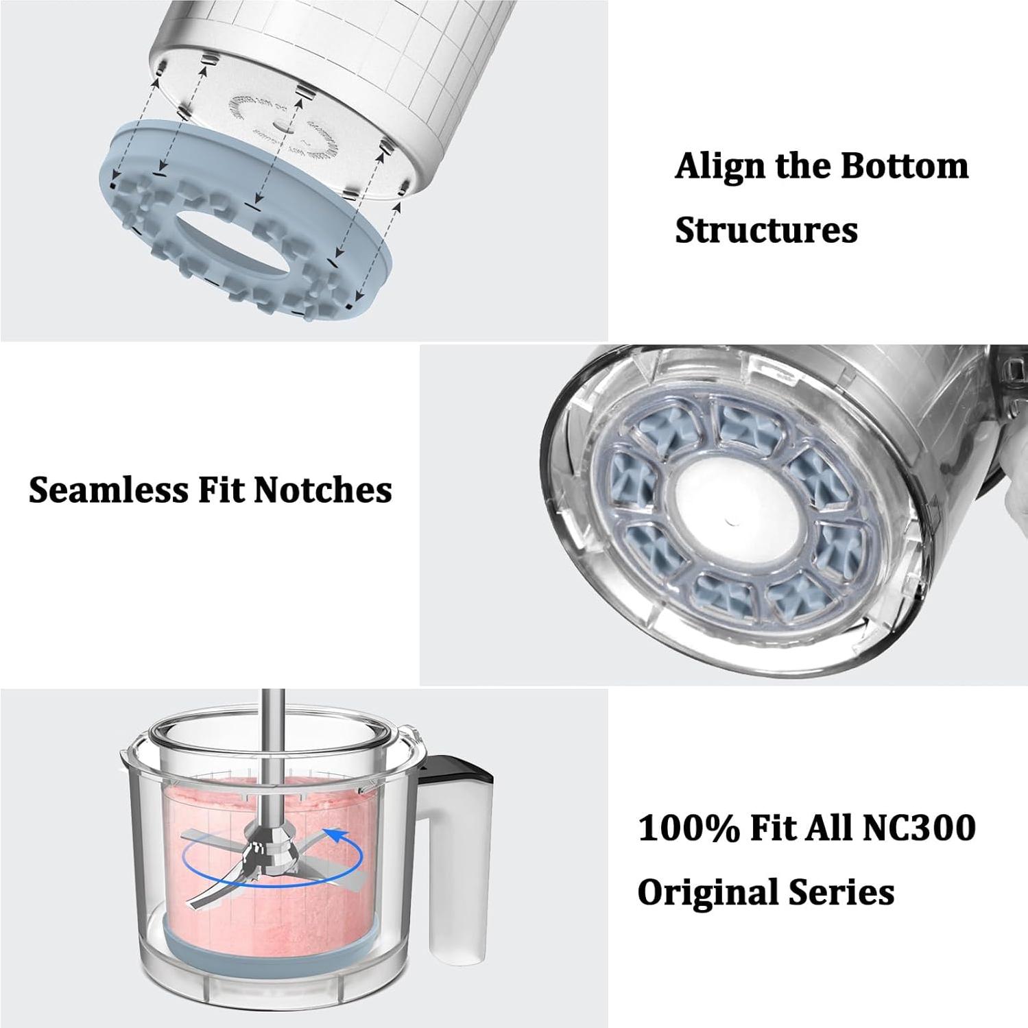 Contenedores Ninja Creami DENEBORE 16oz Paquete de 4 Reutilizables