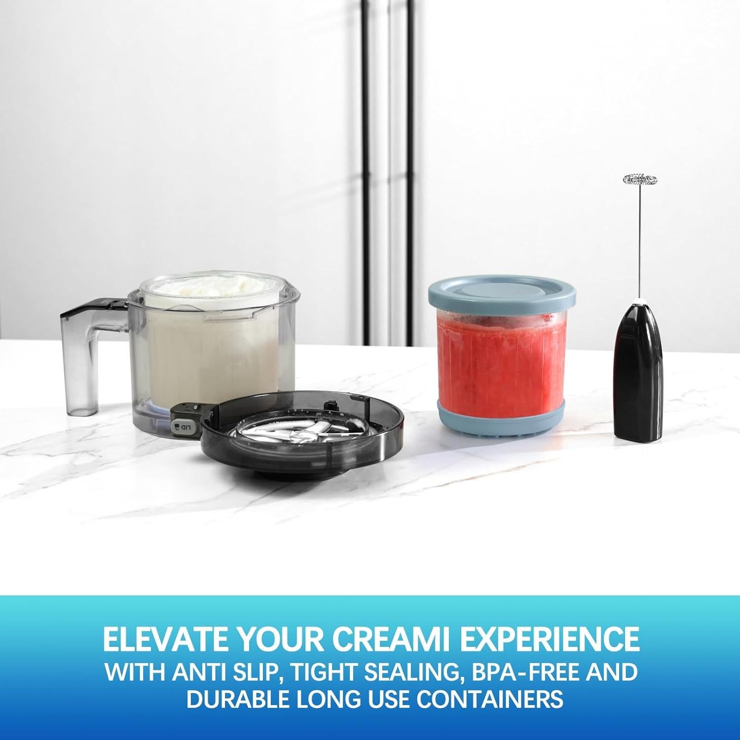 Contenedores Ninja Creami DENEBORE 16oz Paquete de 4 Reutilizables