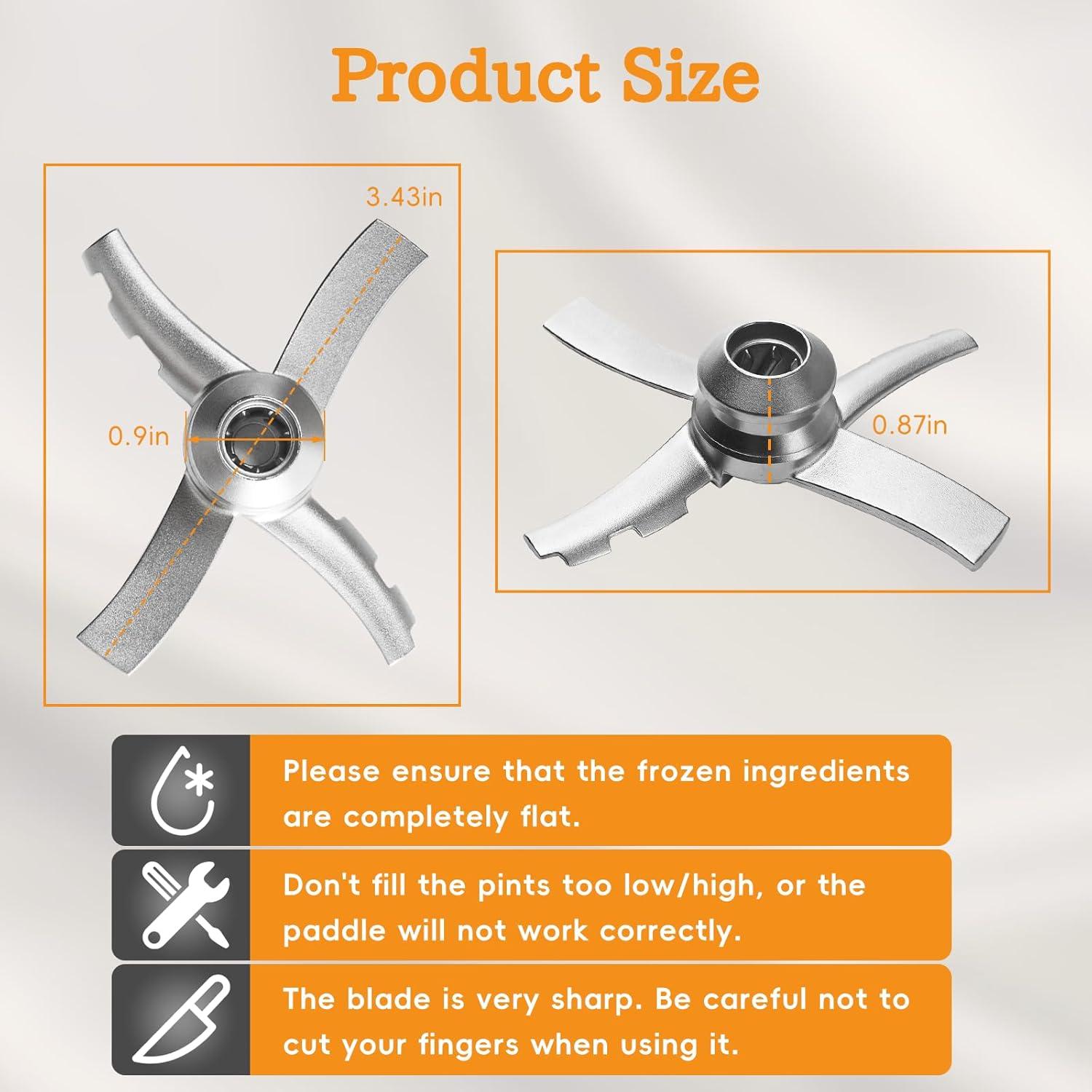 Cuchilla de Paleta de Acero Inoxidable Ninja Creami NC300