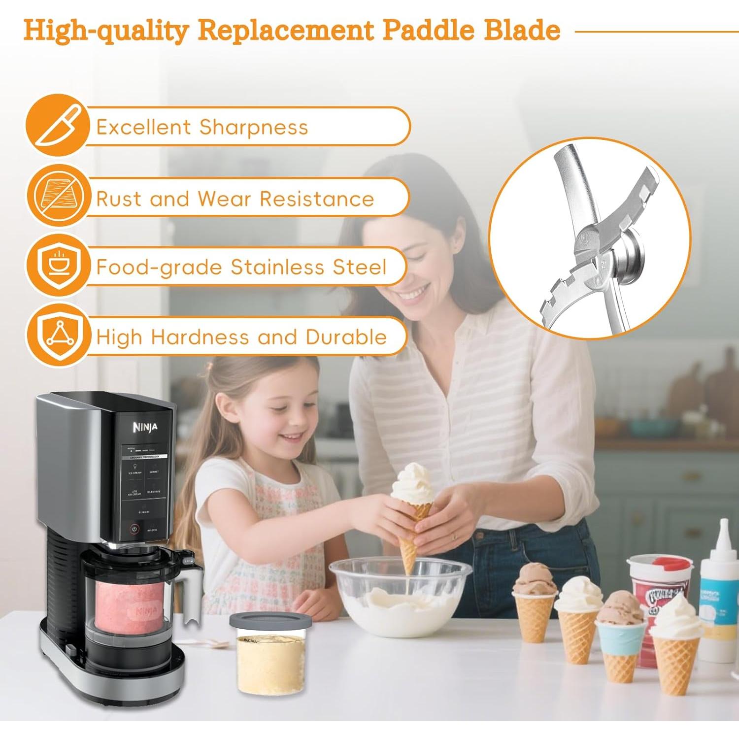 Cuchilla de Paleta de Acero Inoxidable Ninja Creami NC300