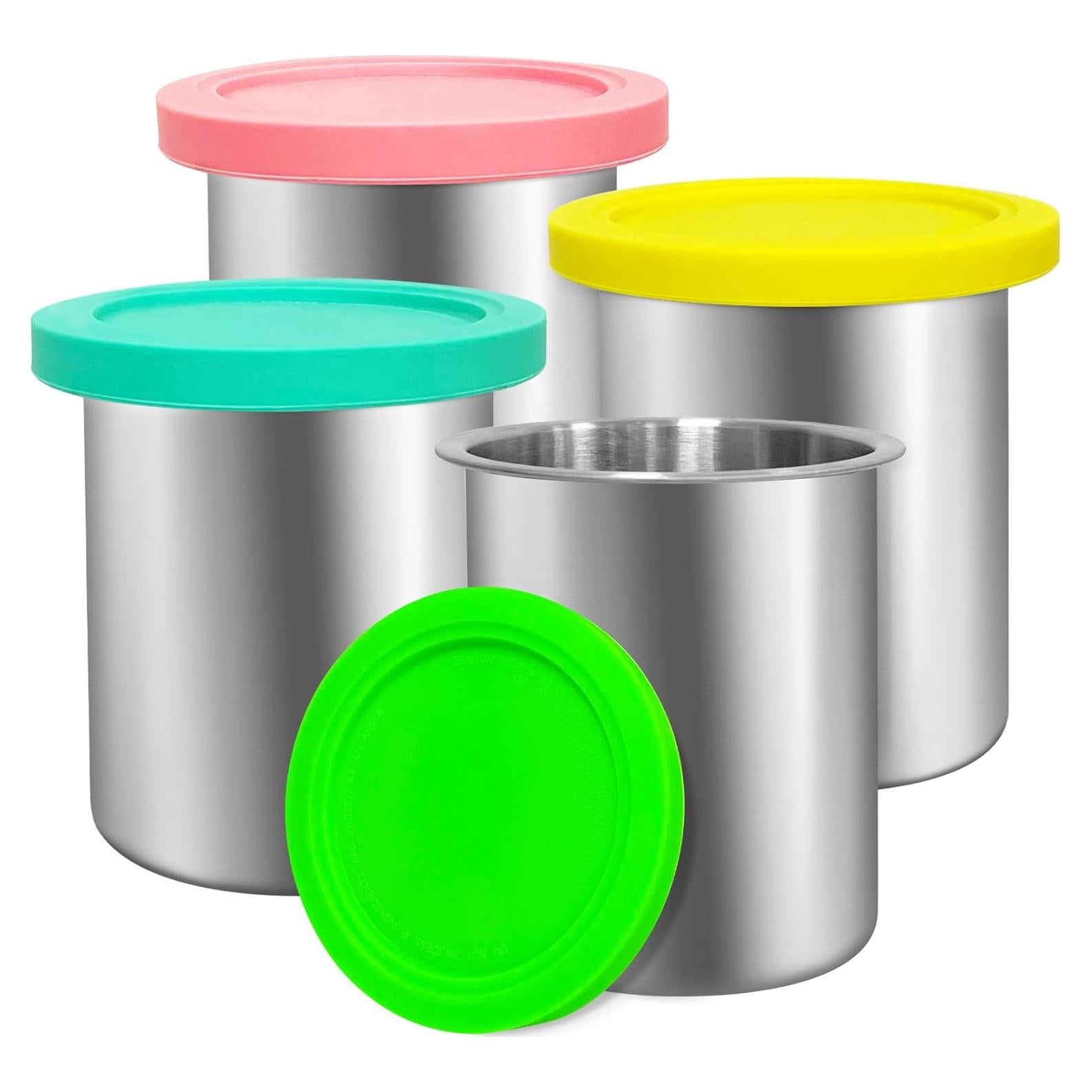 Contenedores de Acero Inoxidable 24 oz jjxeqo para Ninja Creami