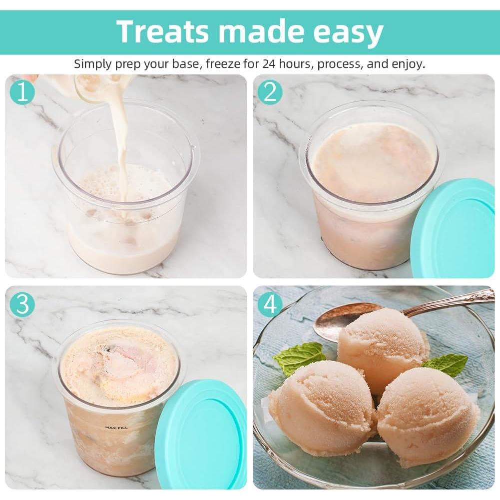 Contenedores de Pintura Ninja Creami 16oz - Paquete de 4