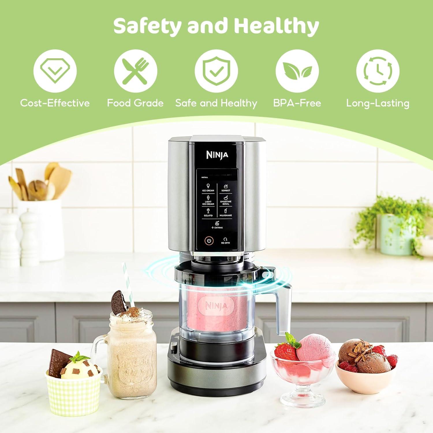 Tapa Externa Repuesto Ninja Creami NC301 Compatible 15.43x14.50cm