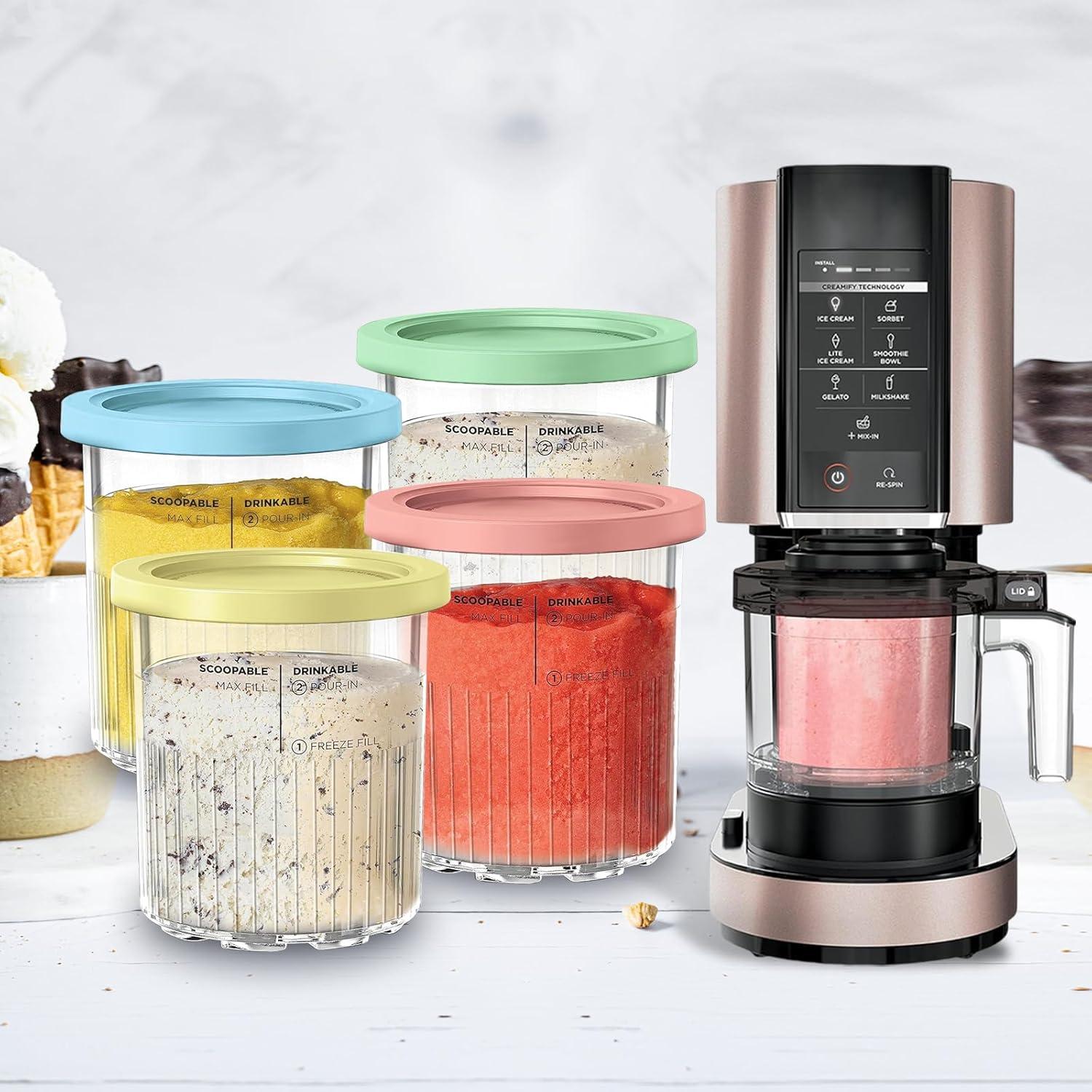 Paquete de 4 Contenedores Ninja Creami 24oz - NC501 NC500