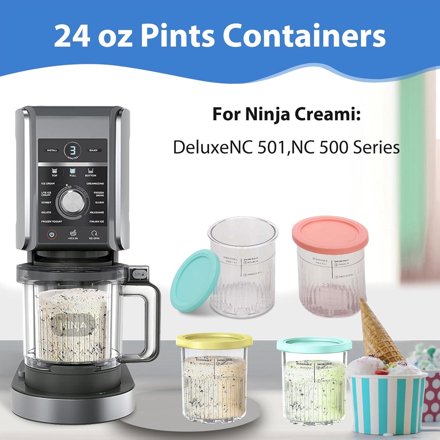 Paquete de 4 Contenedores Ninja Creami 24oz - NC501 NC500